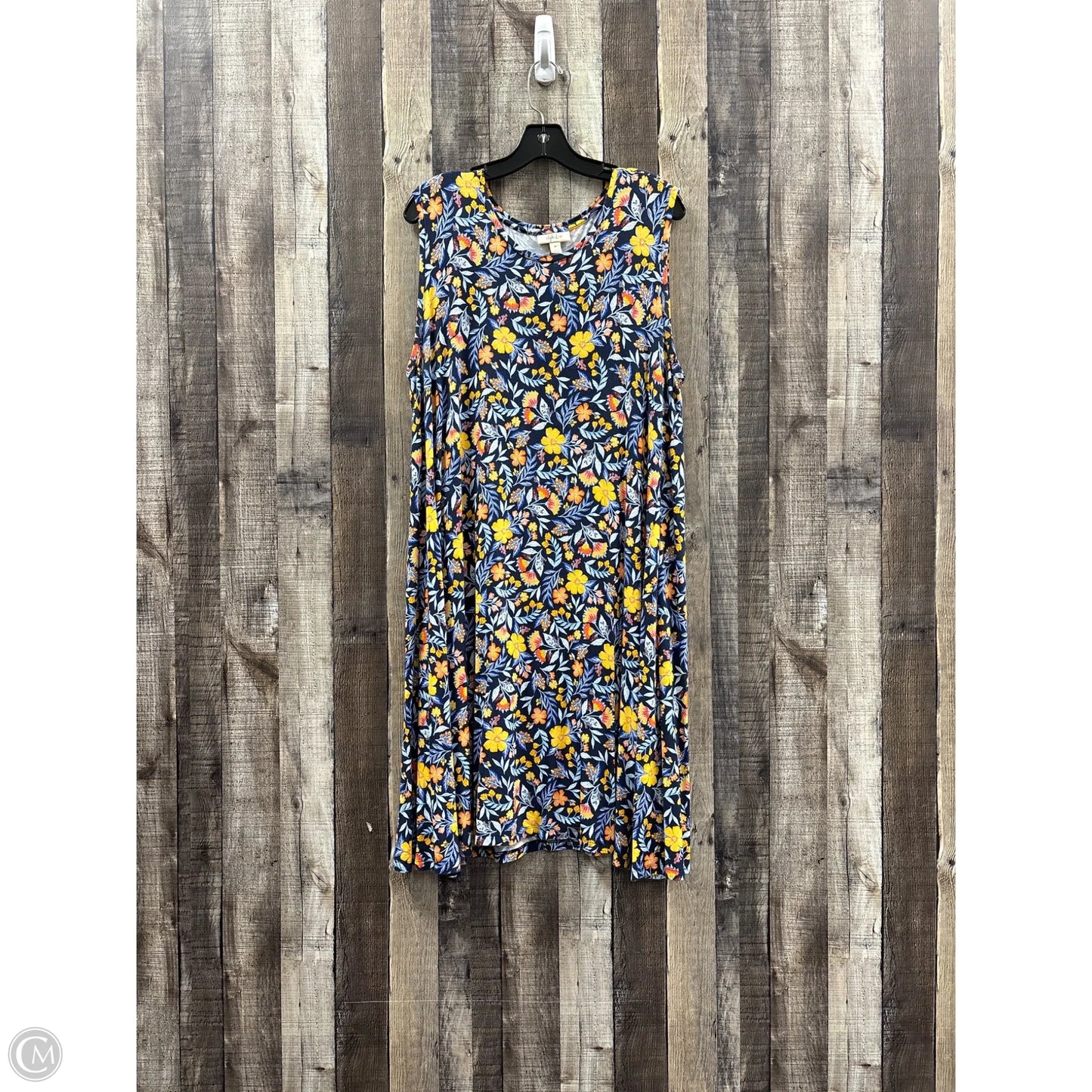 Dress Casual Midi By Style And Company In Blue, Size: 2x