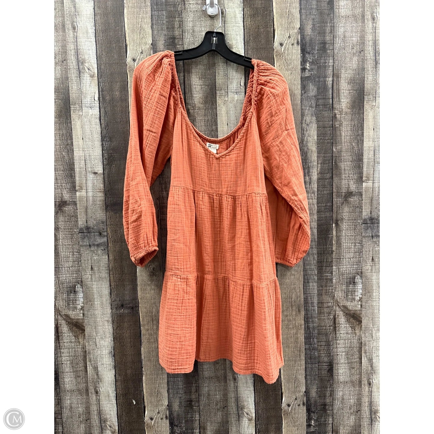 Dress Casual Midi By Billabong In Orange, Size: S