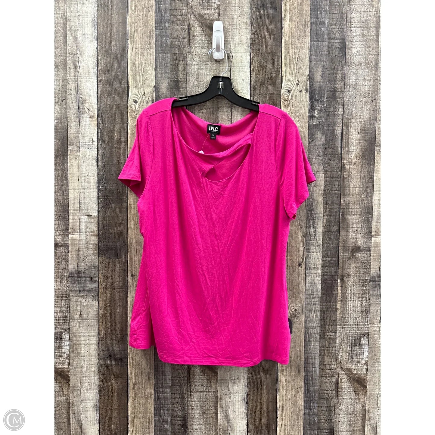 Top Short Sleeve By Inc In Pink, Size: Xxl