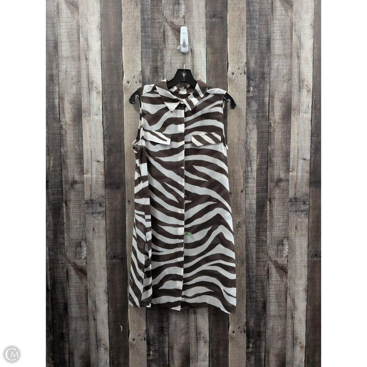 Top Sleeveless By Chicos In Brown, Size: M