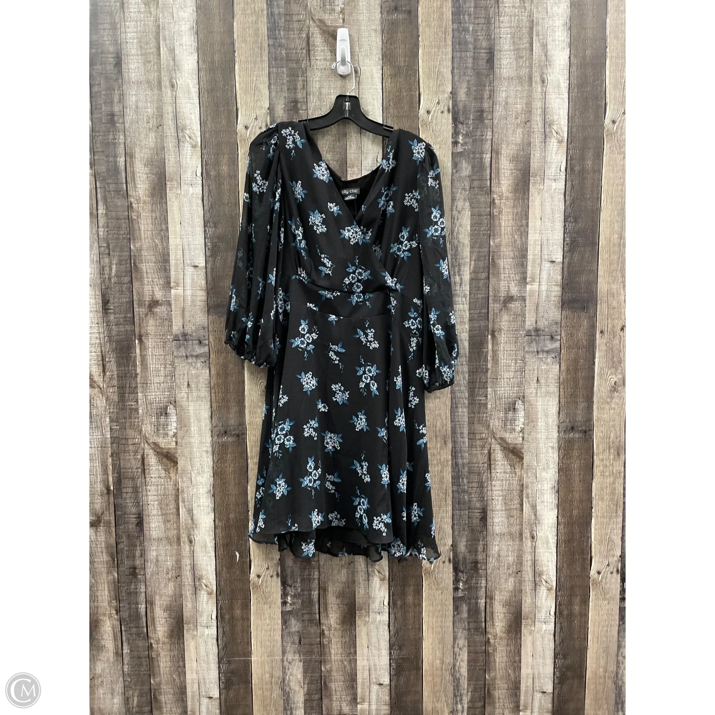 Dress Casual Midi By City Chic In Black, Size: 16