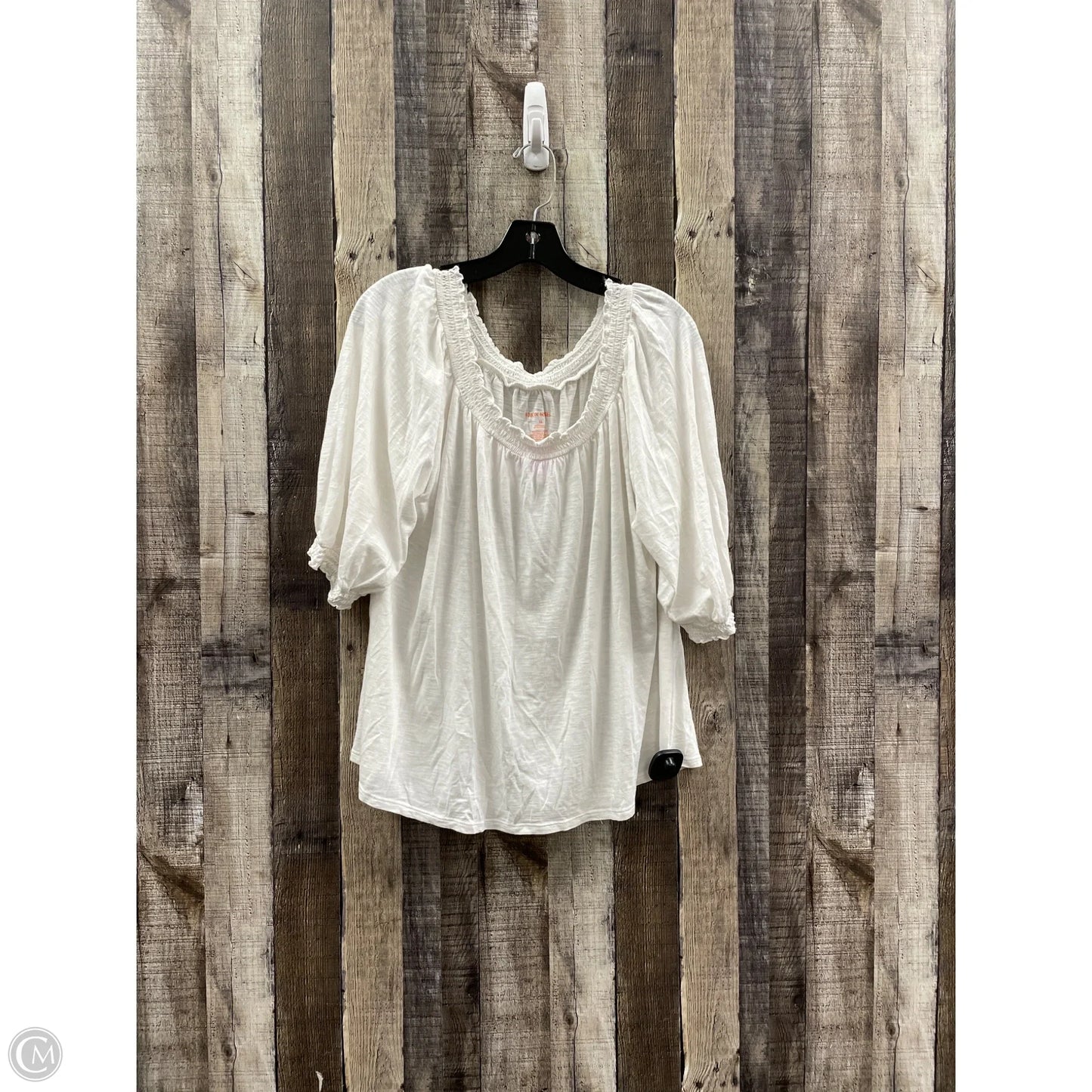 Top 3/4 Sleeve By Knox Rose In White, Size: Xl