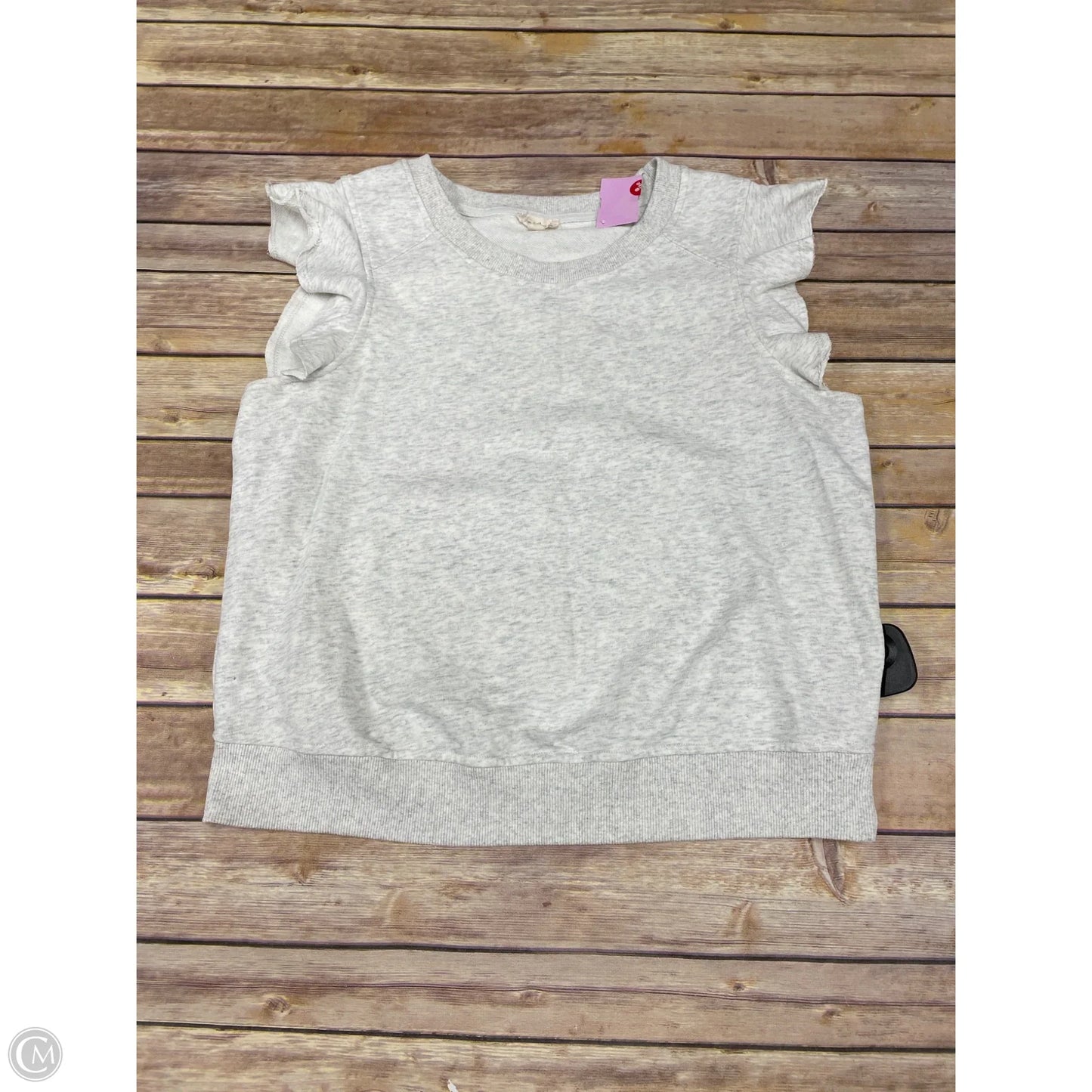 Top Sleeveless By Hem & Thread In Grey, Size: L