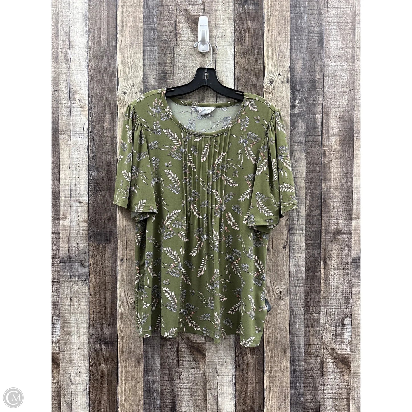 Top Short Sleeve By Liz Claiborne In Green, Size: 0x