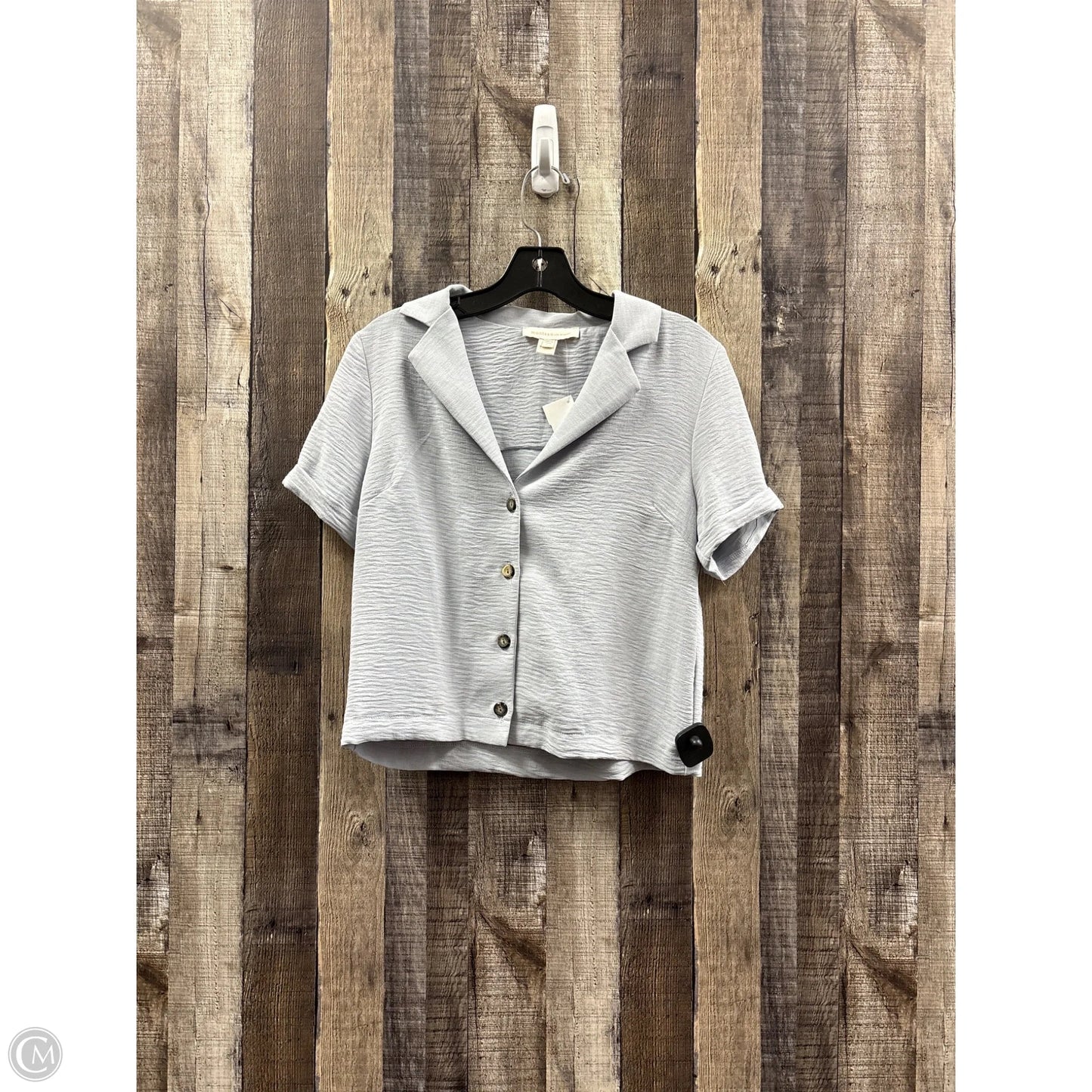 Top Short Sleeve By Monteau In Blue, Size: L
