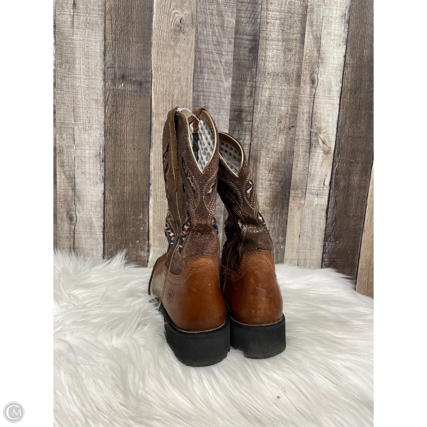 Boots Leather By Ariat In Brown, Size: 6.5