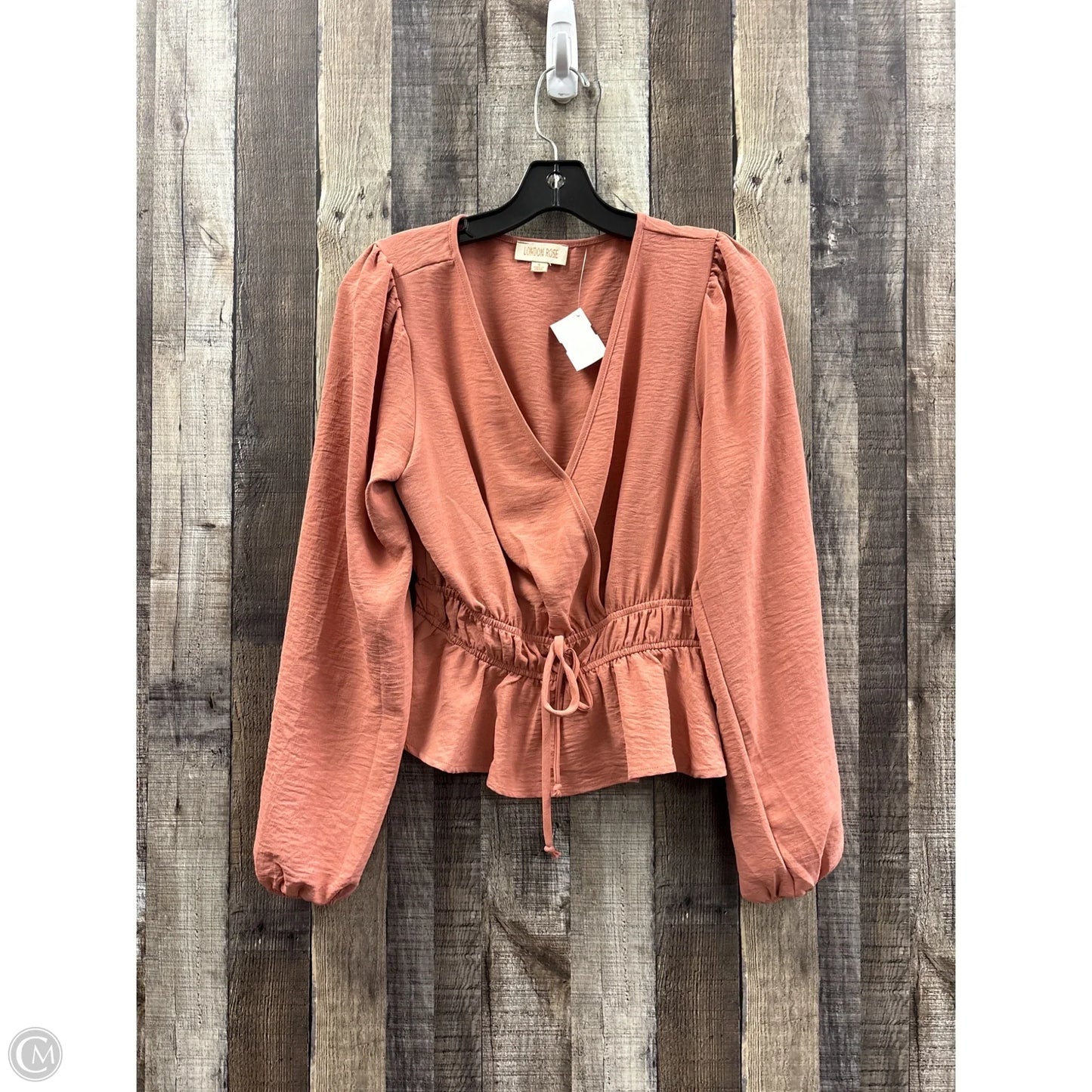 Top Long Sleeve By Cme In Pink, Size: S