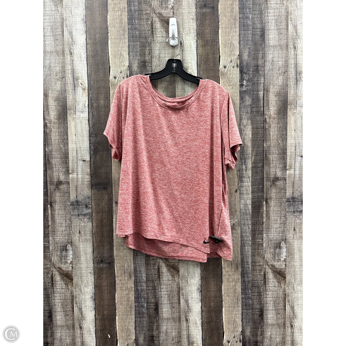 Athletic Top Short Sleeve By Nike In Red, Size: 2x