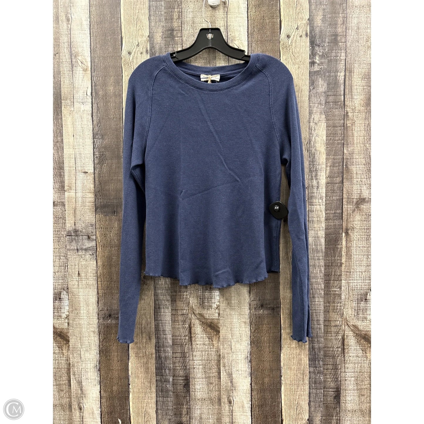 Top Long Sleeve By Cme In Blue, Size: L