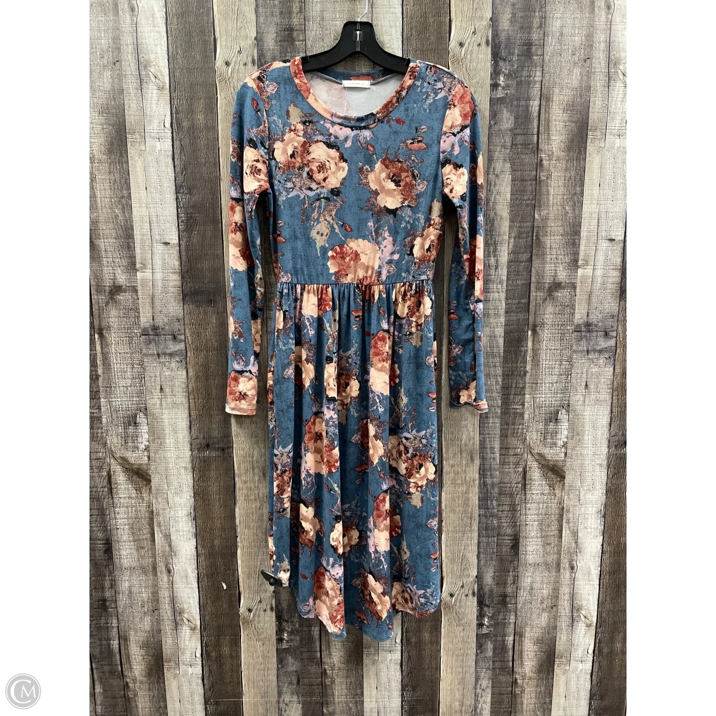 Dress Casual Midi By Reborn J In Blue, Size: S