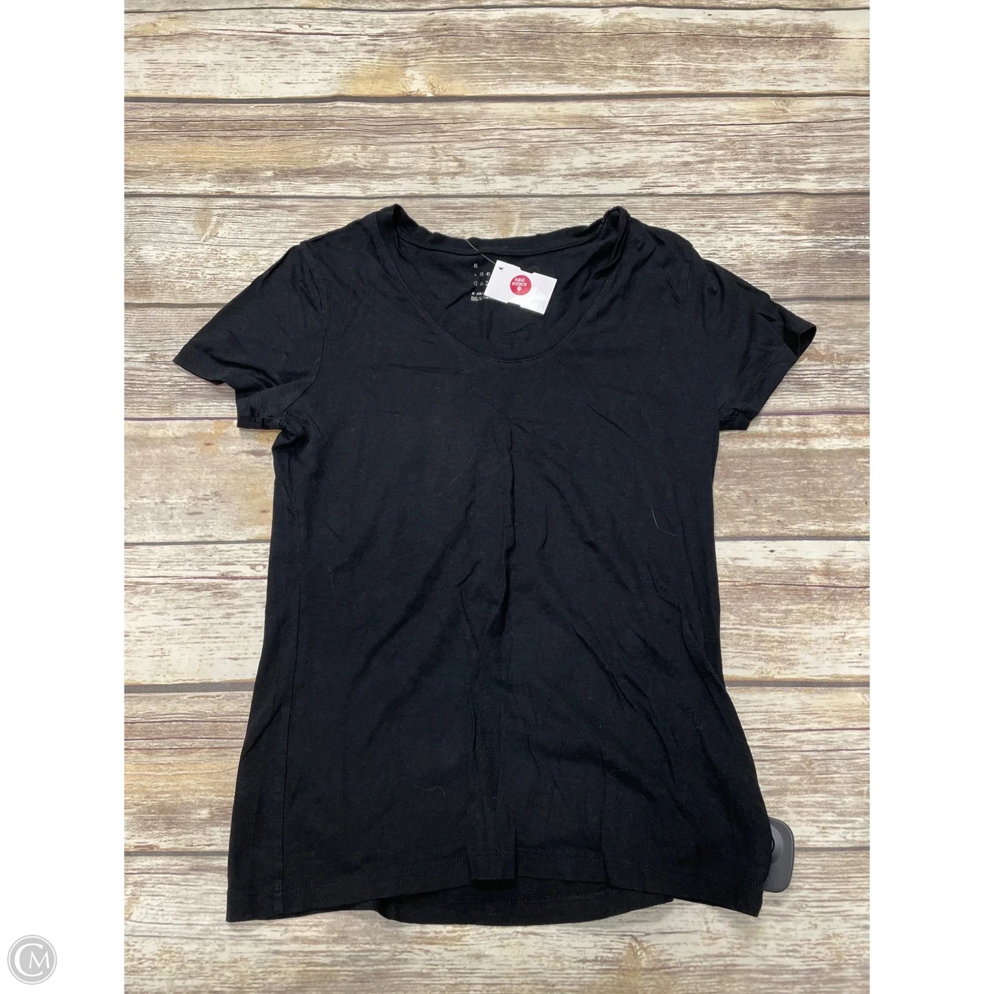 Top Short Sleeve By A New Day In Black, Size: Xs