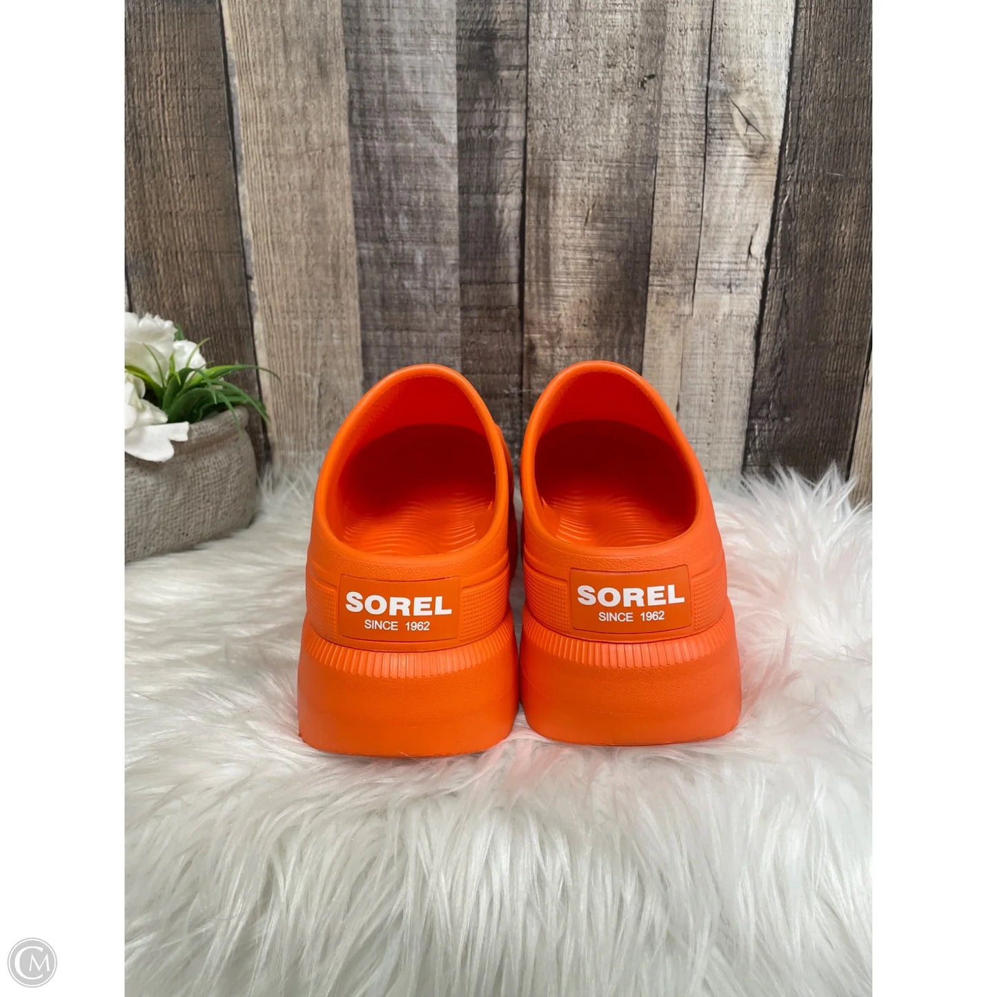 Sandals Heels Wedge By Sorel In Orange, Size: 10