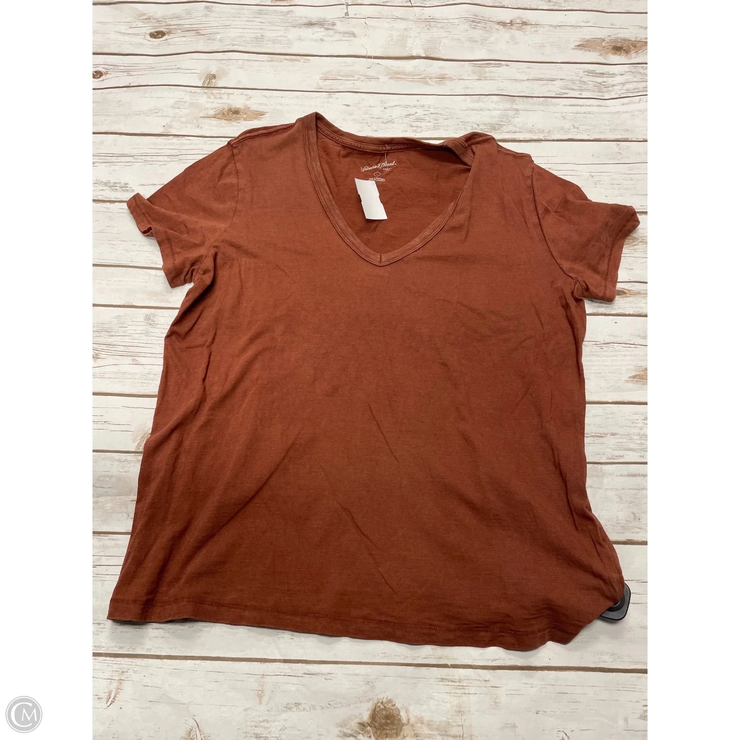 Top Short Sleeve Basic By Universal Thread In Brown, Size: Xl