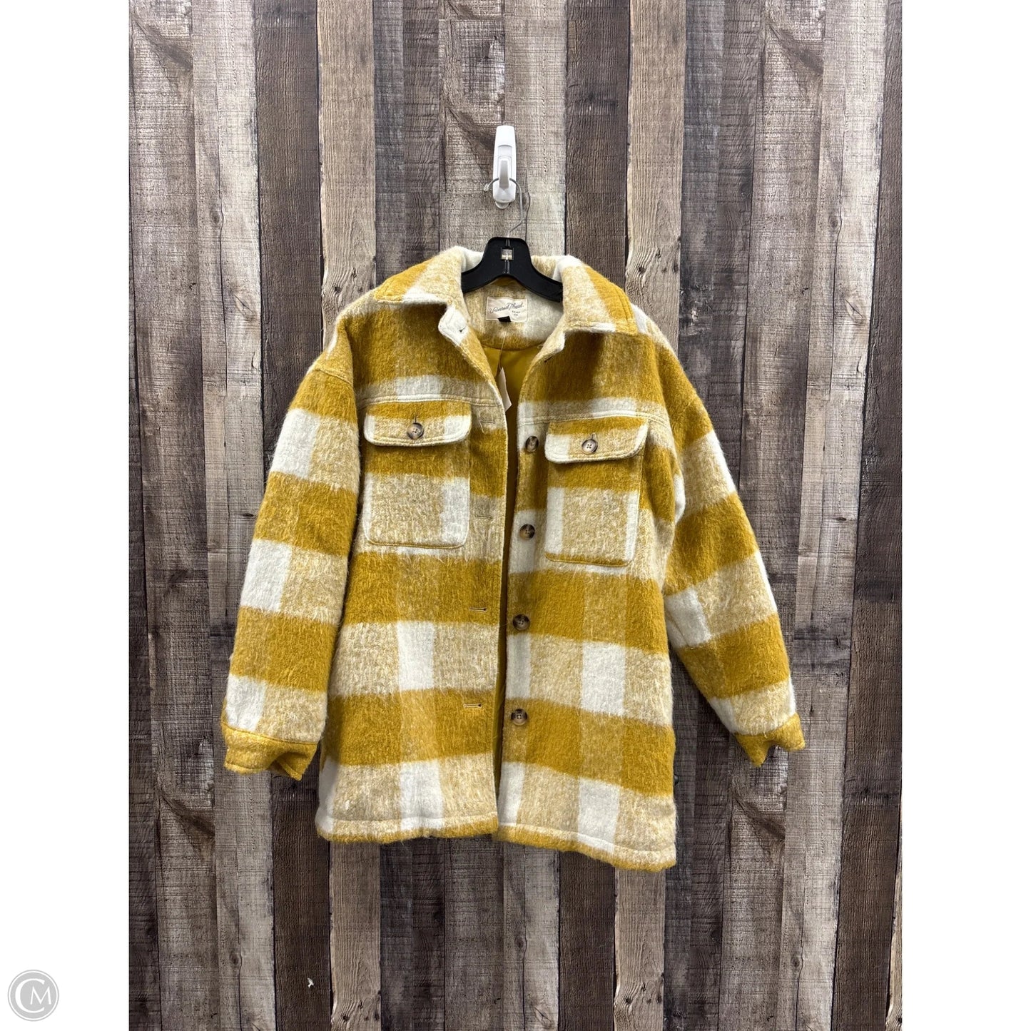 Jacket Shirt By Universal Thread In Gold & White, Size: Xs