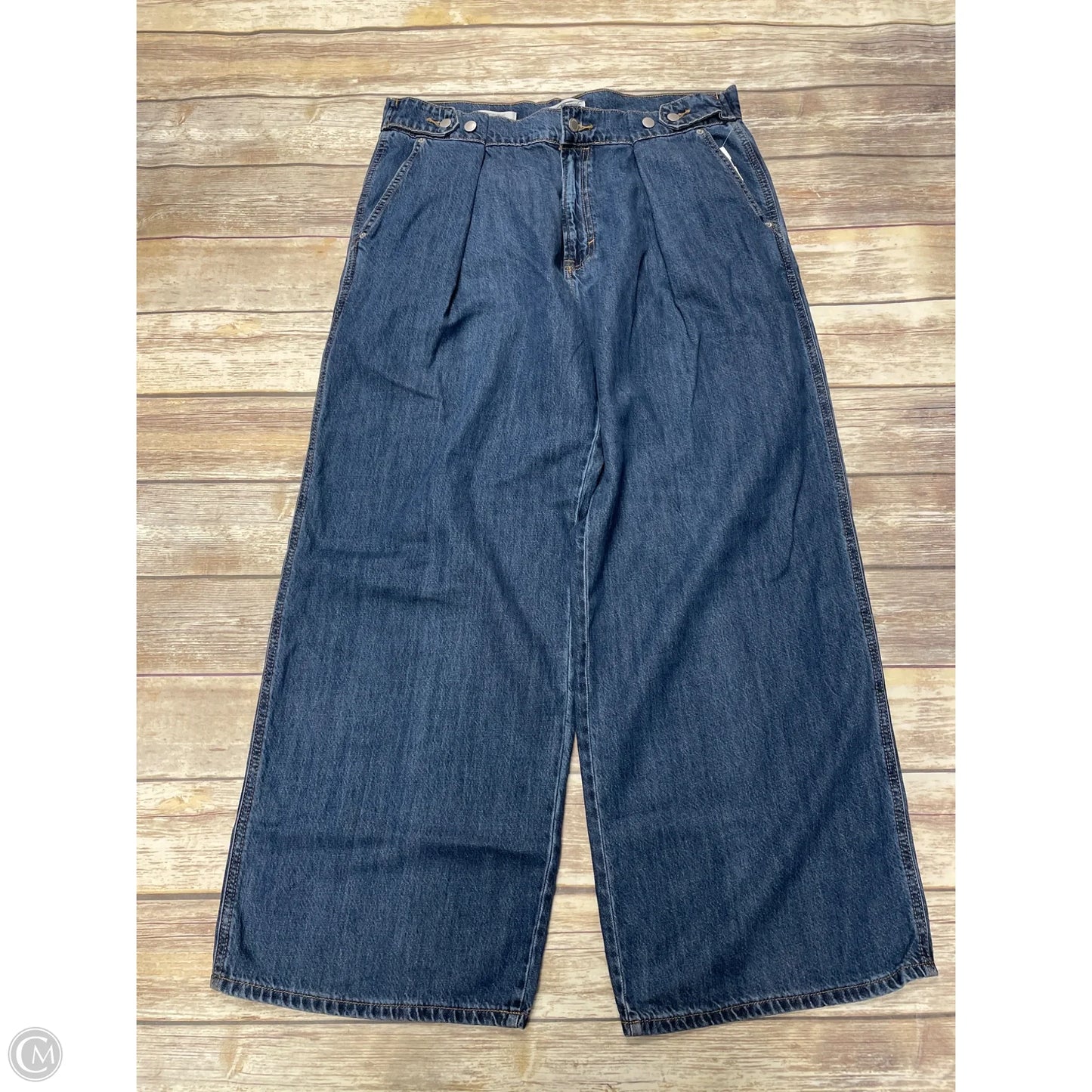 Jeans Wide Leg By Universal Thread In Blue Denim, Size: 14