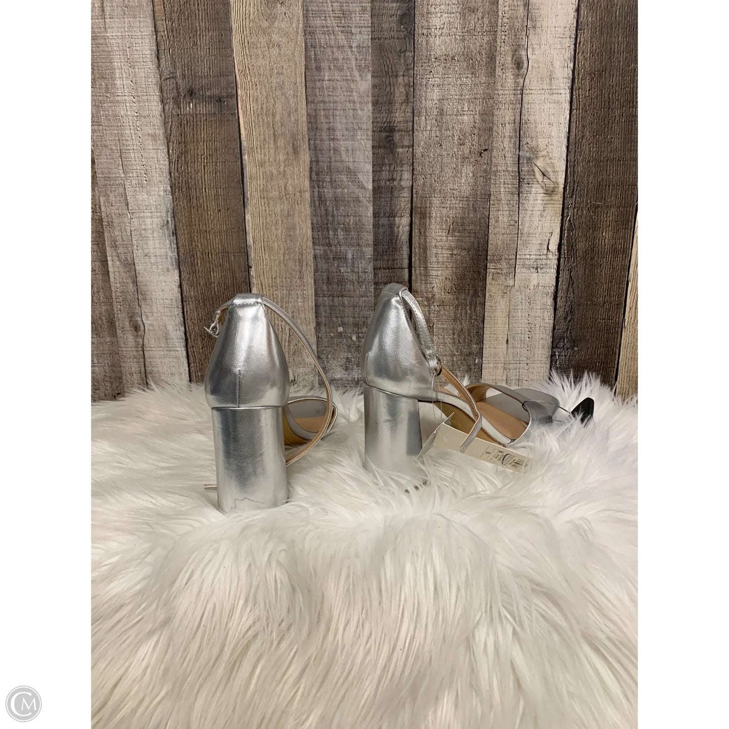 Sandals Heels Block By A New Day In Silver, Size: 10