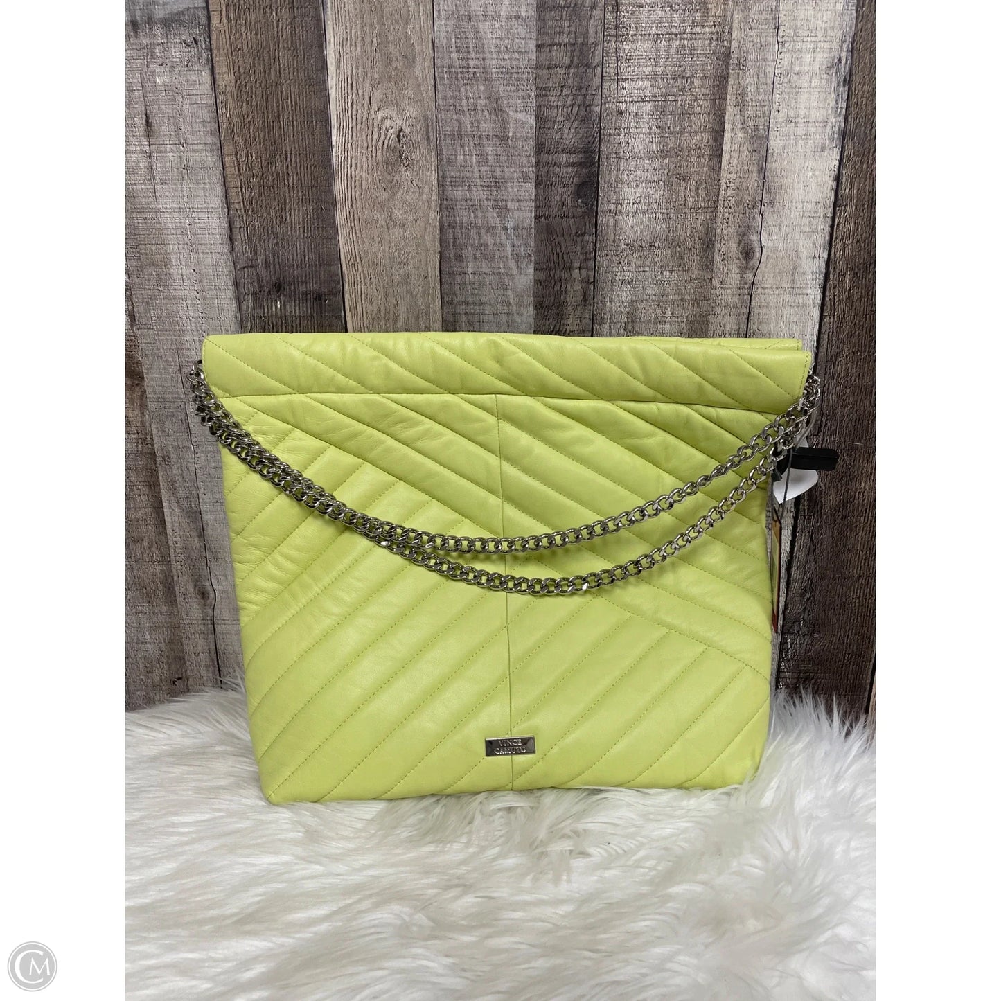 Handbag Leather By Vince Camuto, Size: Large