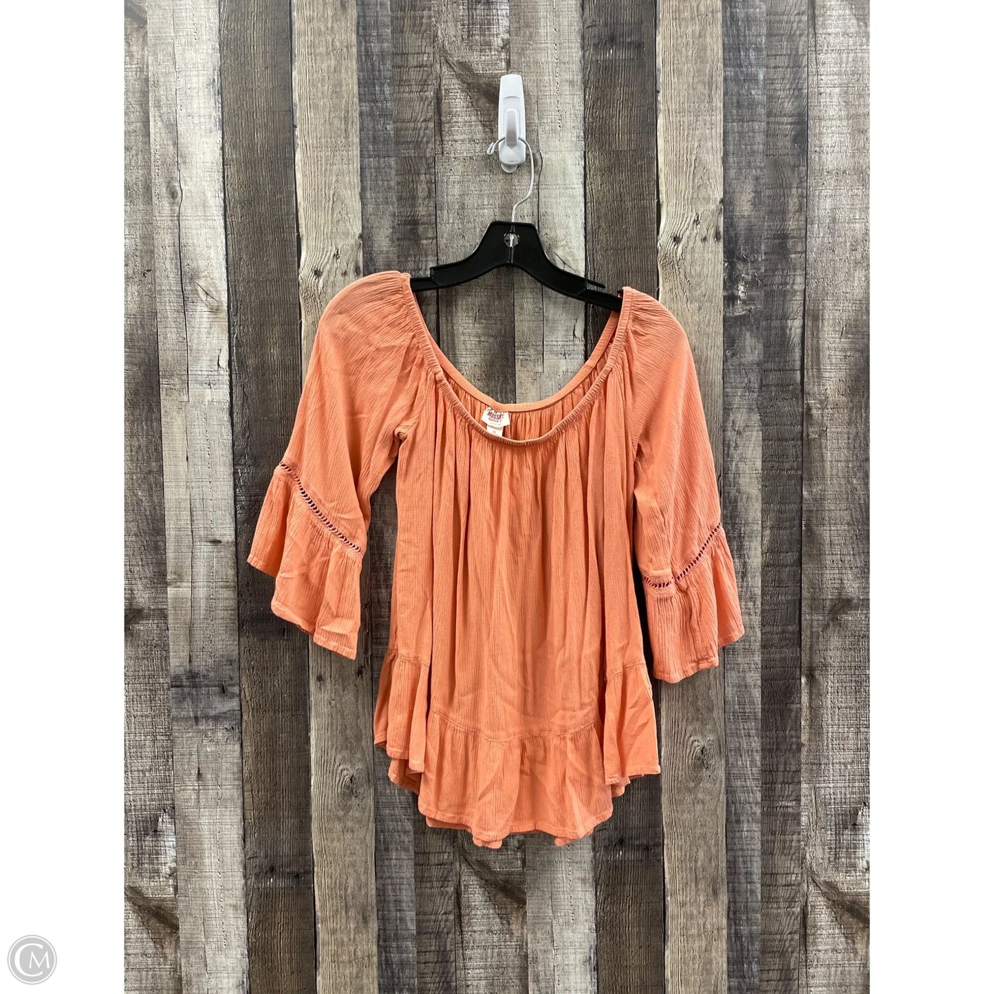 Top 3/4 Sleeve By Mossimo In Peach, Size: M