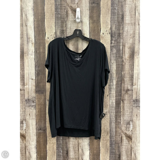 Top Short Sleeve By Rachel Zoe In Black, Size: 3x