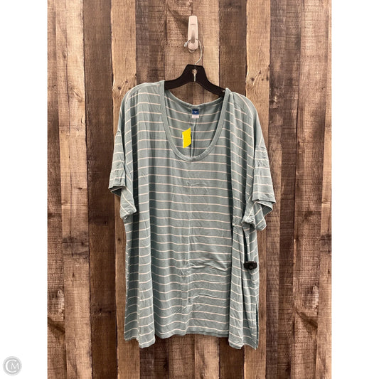 Top Short Sleeve By Old Navy In Blue & White, Size: 3x