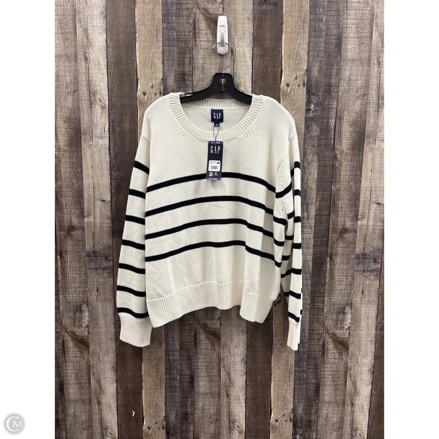 Sweater By Gap In Black & White, Size: Xxl