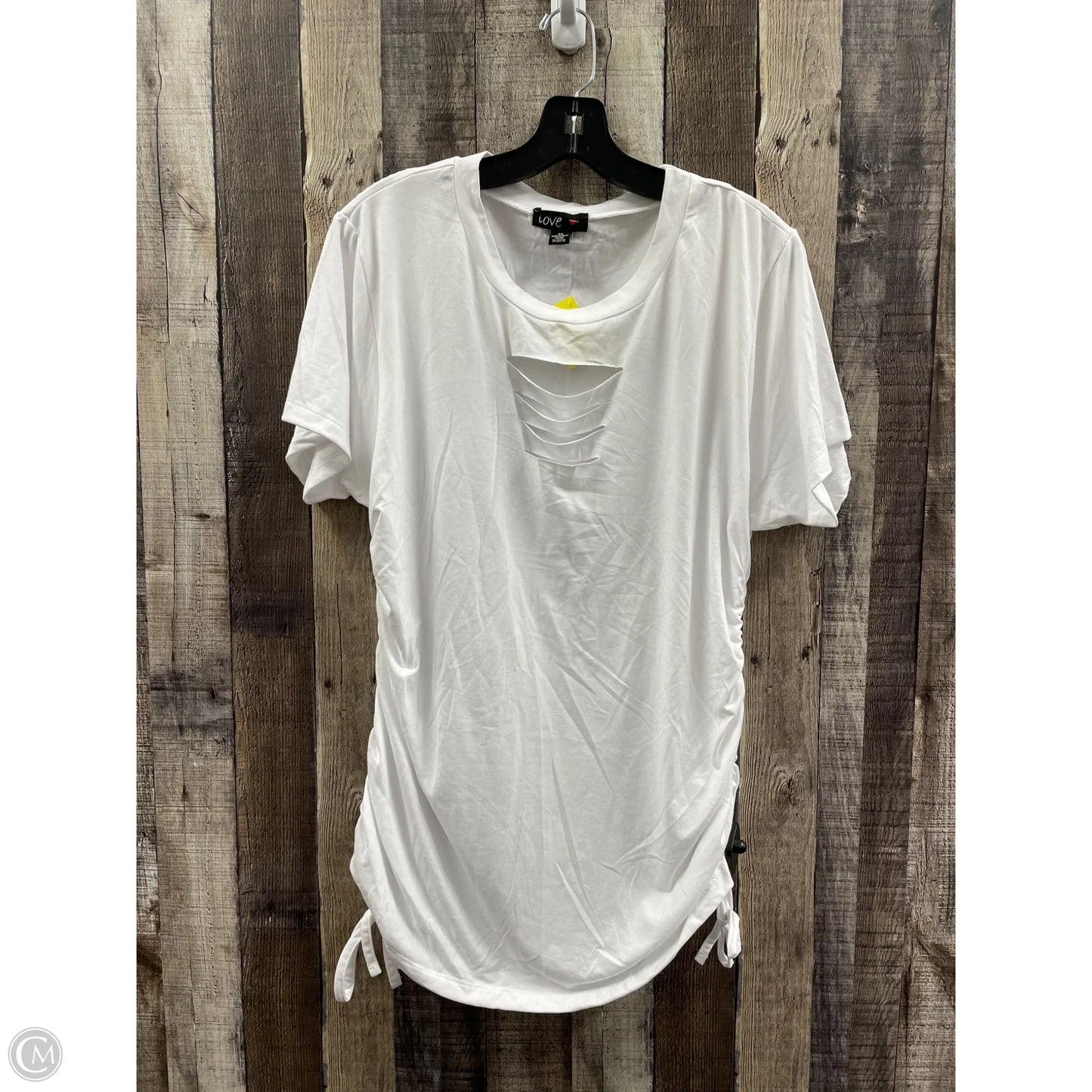 Top Short Sleeve By Love In White, Size: 3x