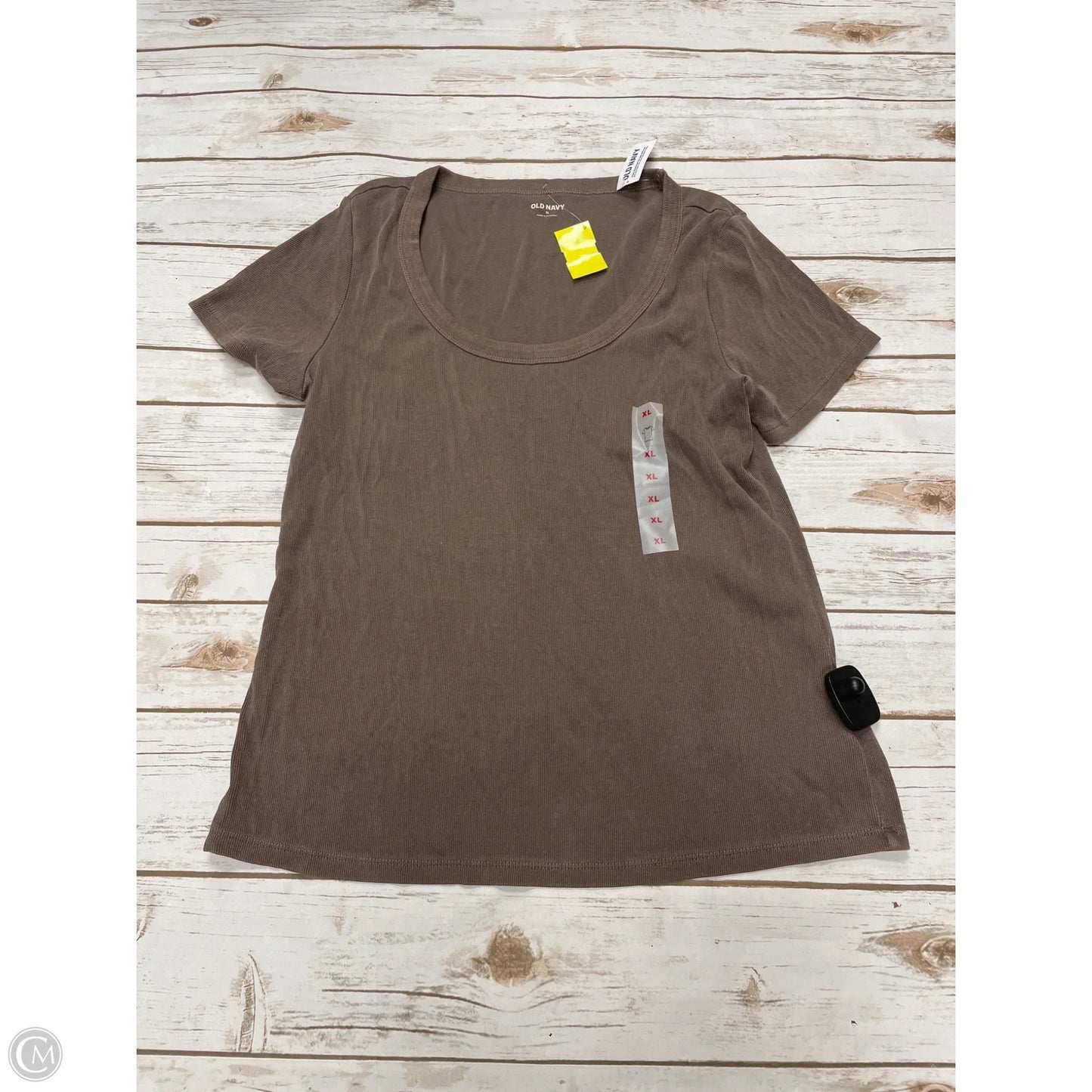 Top Short Sleeve Basic By Old Navy In Brown, Size: Xl