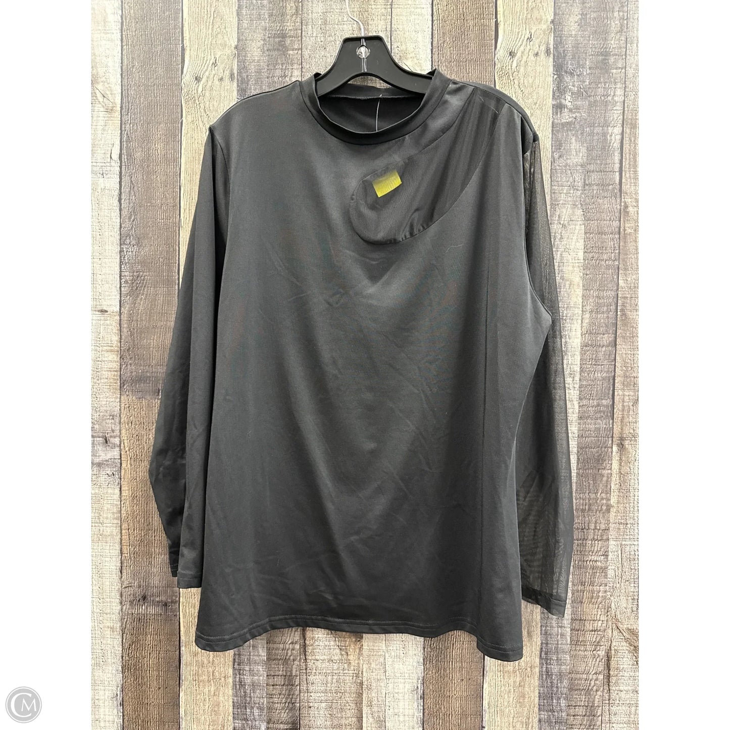 Top Long Sleeve By Shein In Black, Size: 3x