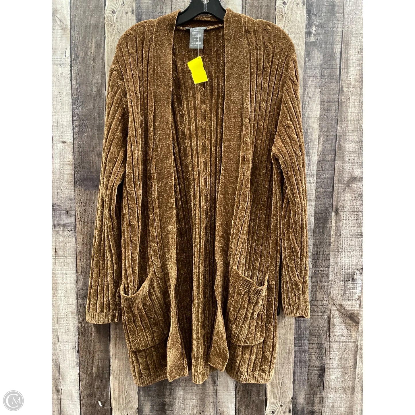 Sweater Cardigan By Matty M In Brown, Size: Xl
