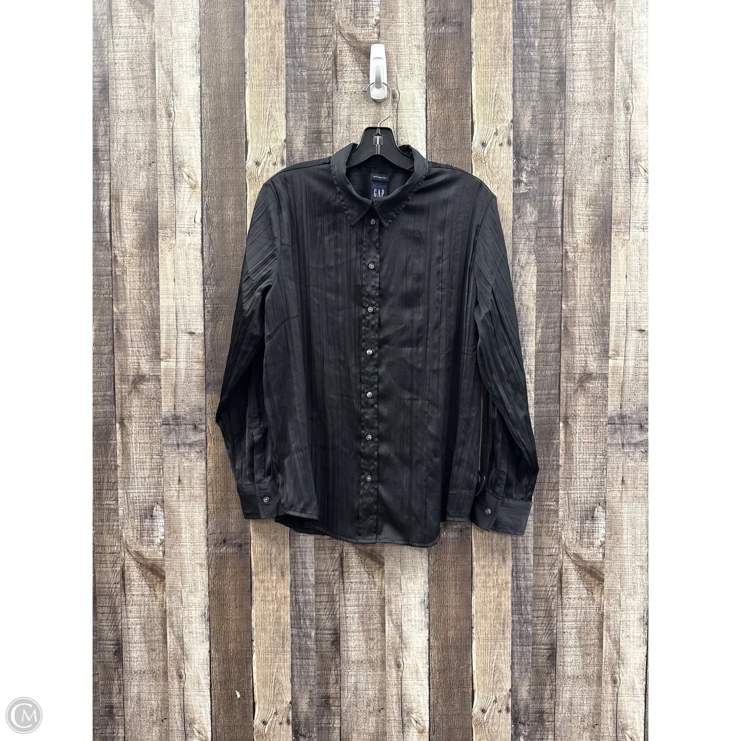 Top Long Sleeve By Gap In Black, Size: M