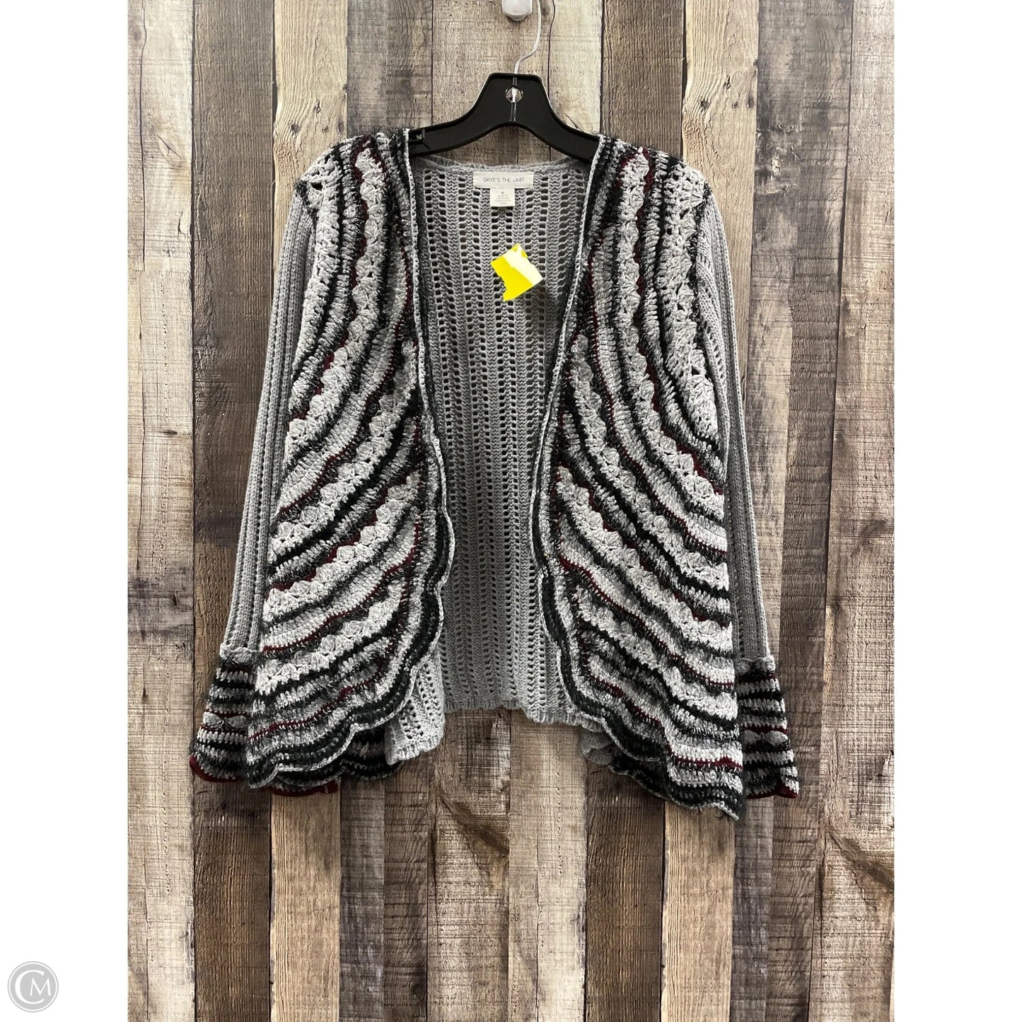 Sweater Cardigan By Skyes The Limit In Grey, Size: S