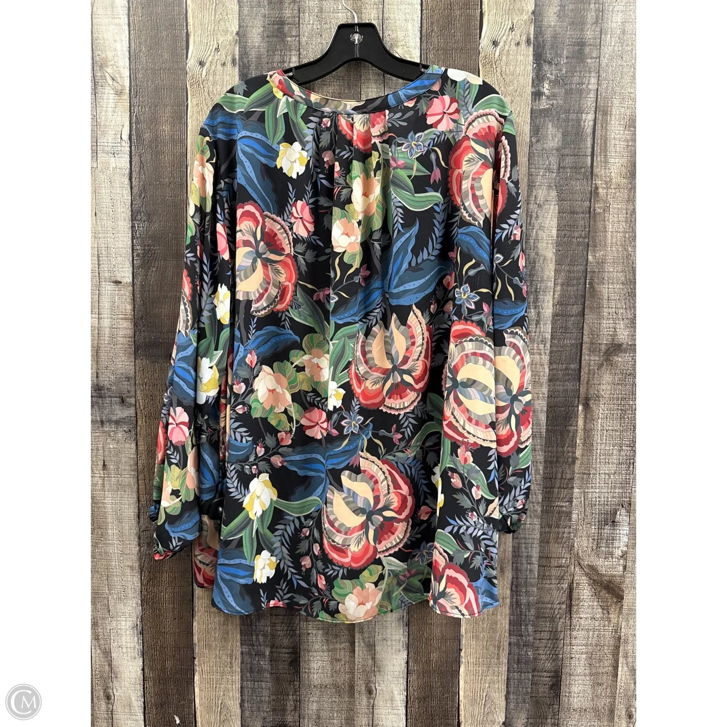 Top 3/4 Sleeve By Tahari In Multi-colored, Size: 3x