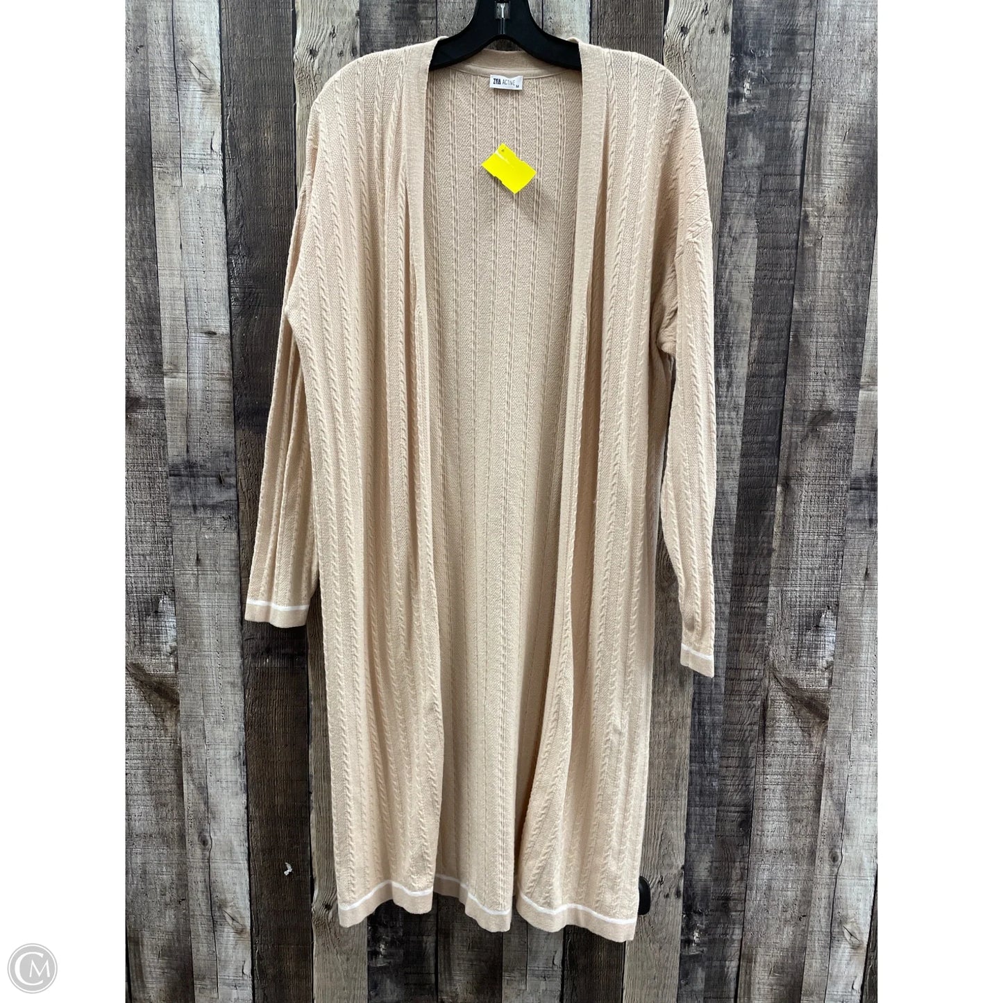 Sweater Cardigan By Zyia In Tan, Size: M