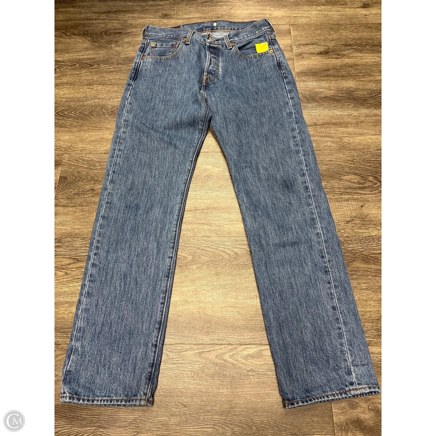 Jeans Straight By Levis In Blue Denim, Size: 8