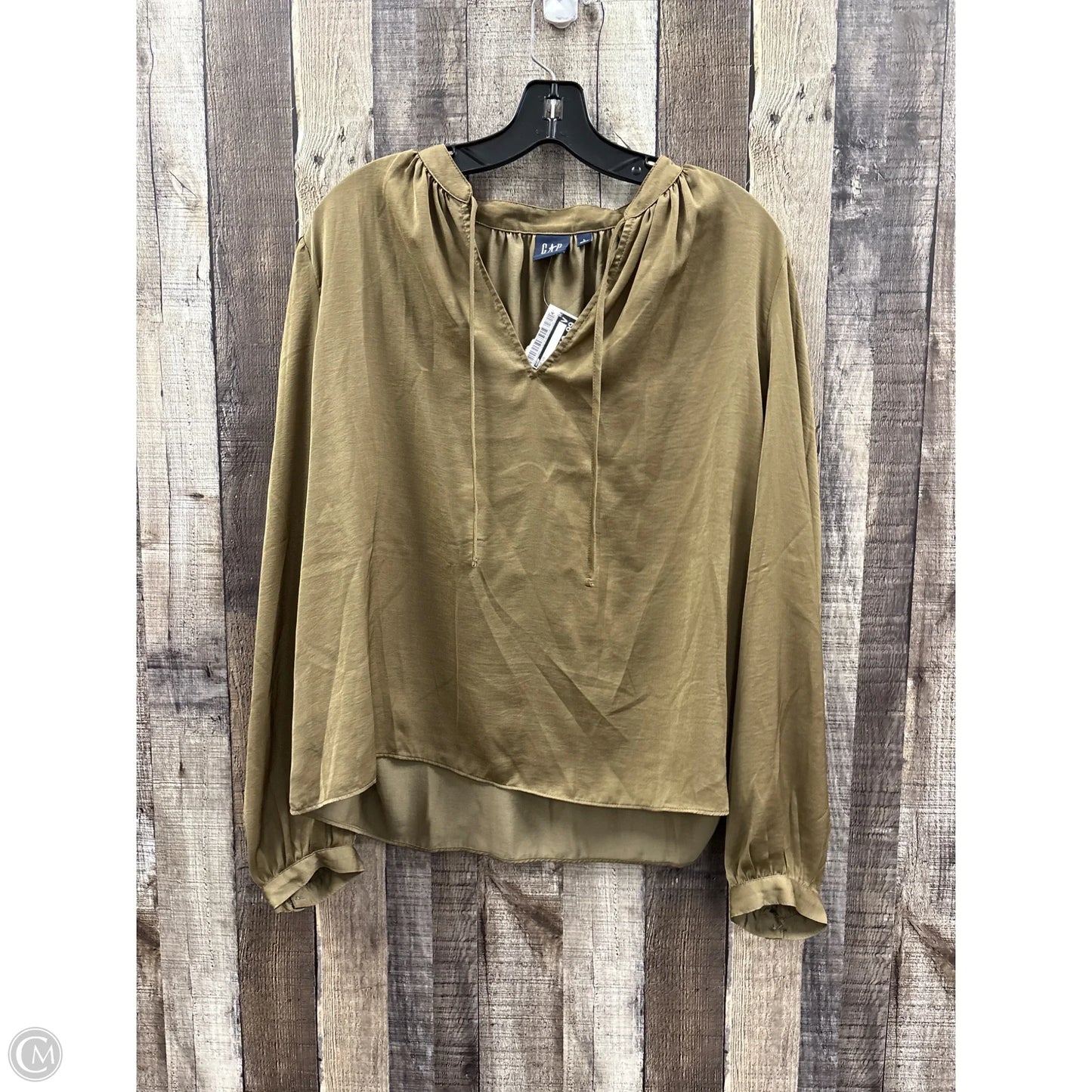 Top Long Sleeve By Gap In Brown, Size: L