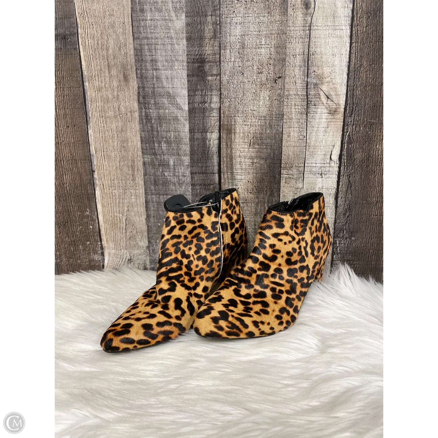 Boots Ankle Heels By Aerosoles In Animal Print, Size: 7.5