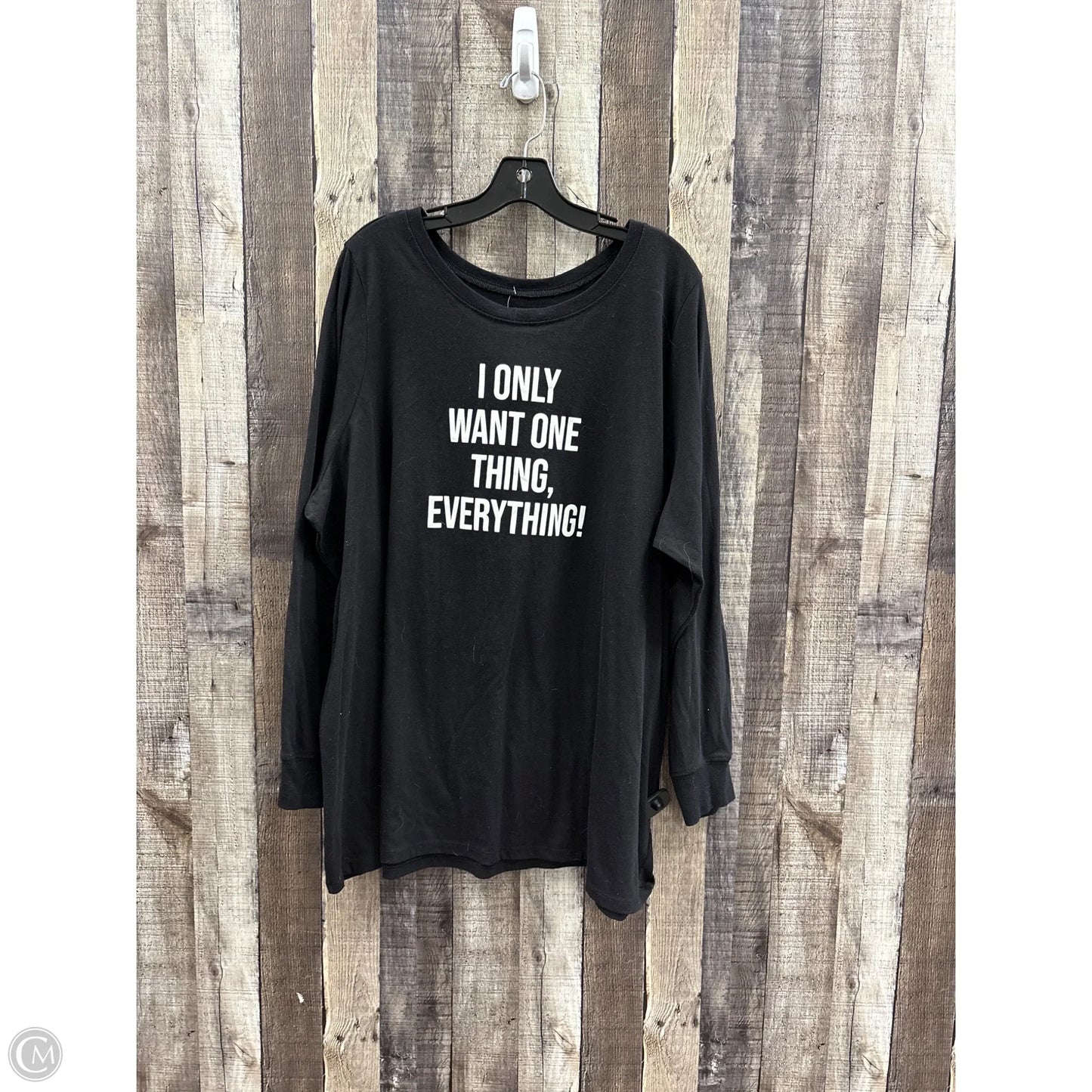 Top Long Sleeve By Torrid In Black, Size: 4x