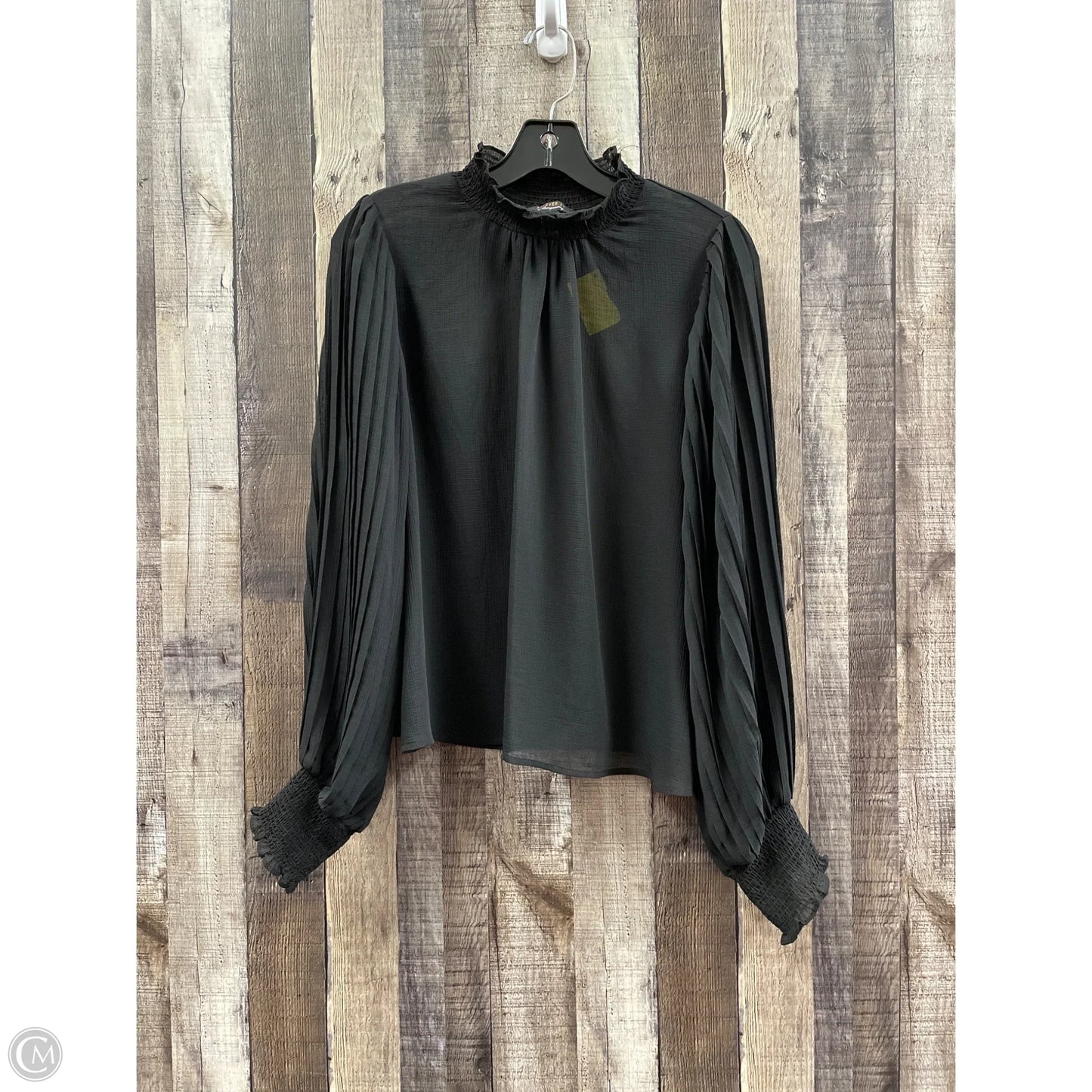 Top Long Sleeve By Forever 21 In Black, Size: L