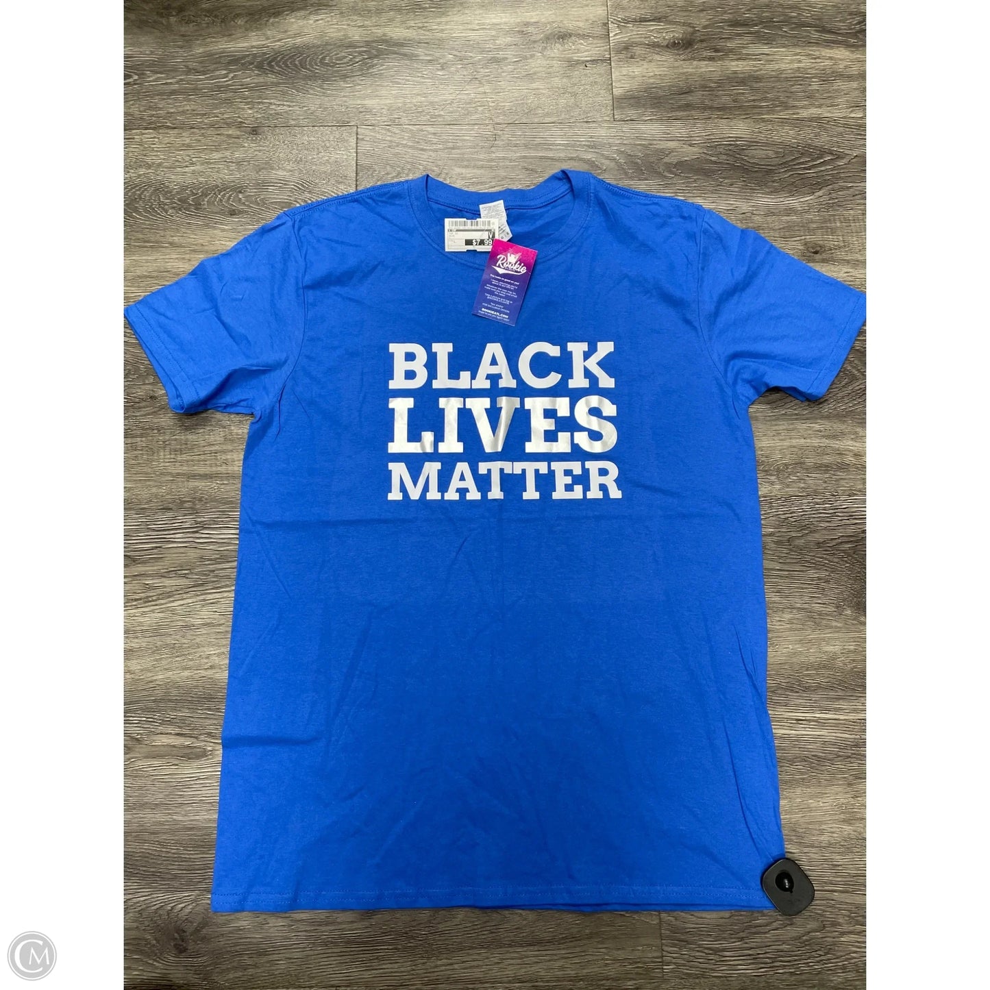 Top Short Sleeve By Cmf In Blue, Size: L