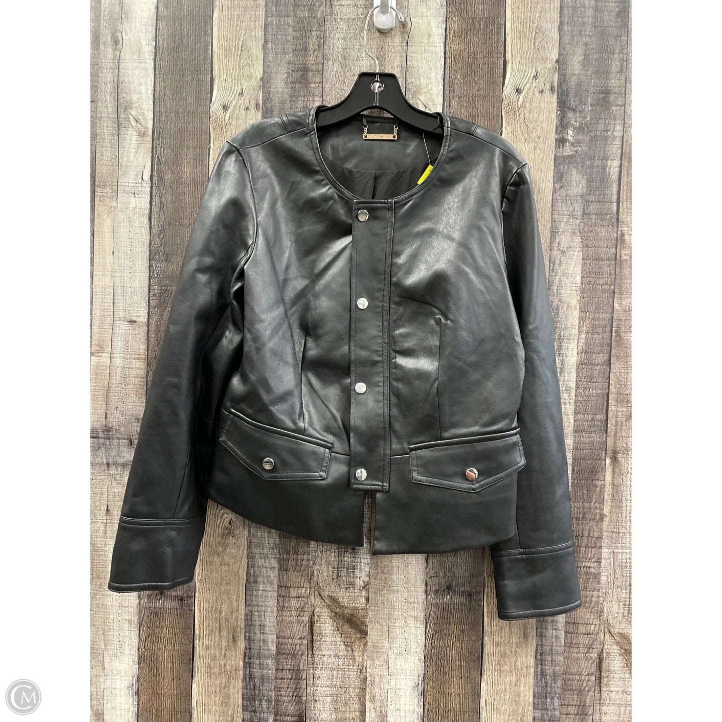 Jacket Moto By T Tahari In Black, Size: M