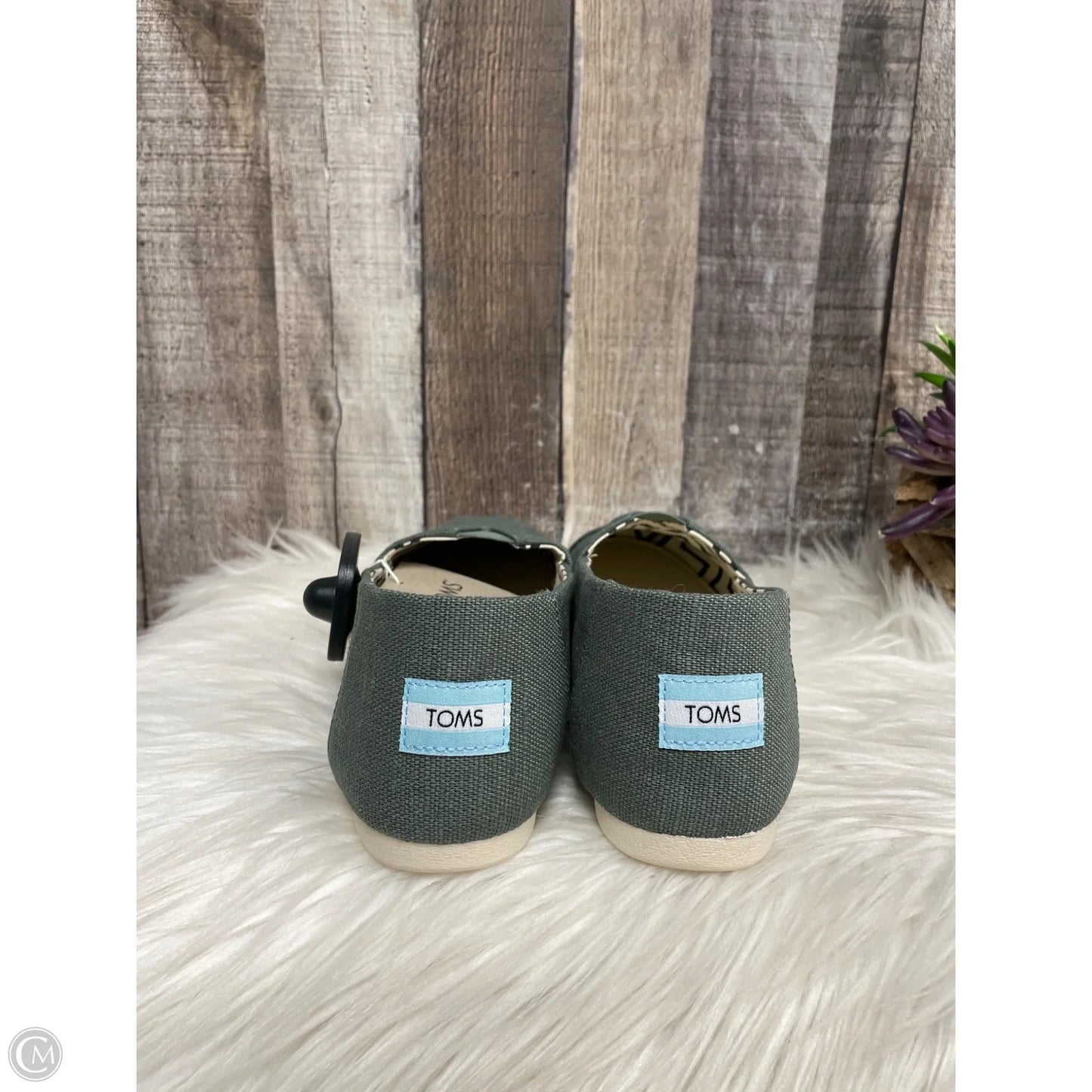 Shoes Flats By Toms In Green, Size: 9.5