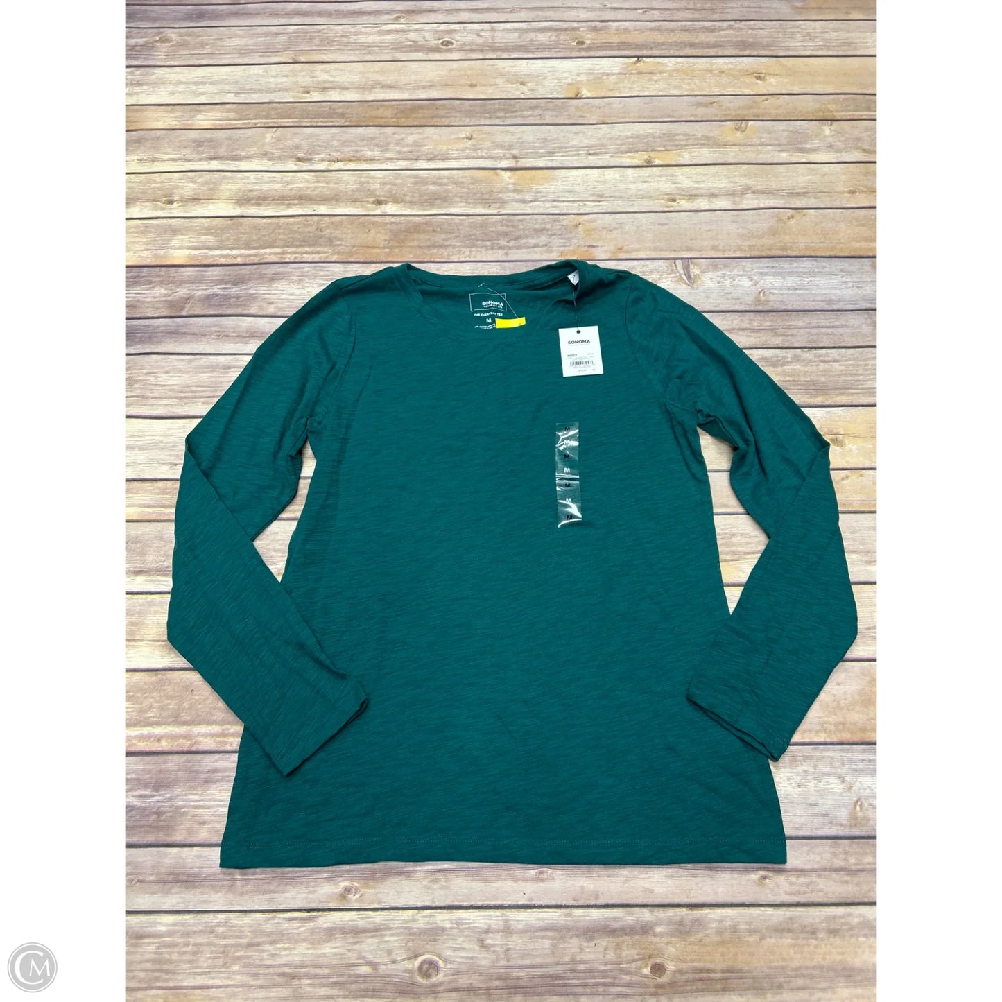 Top Long Sleeve By Sonoma In Green, Size: M