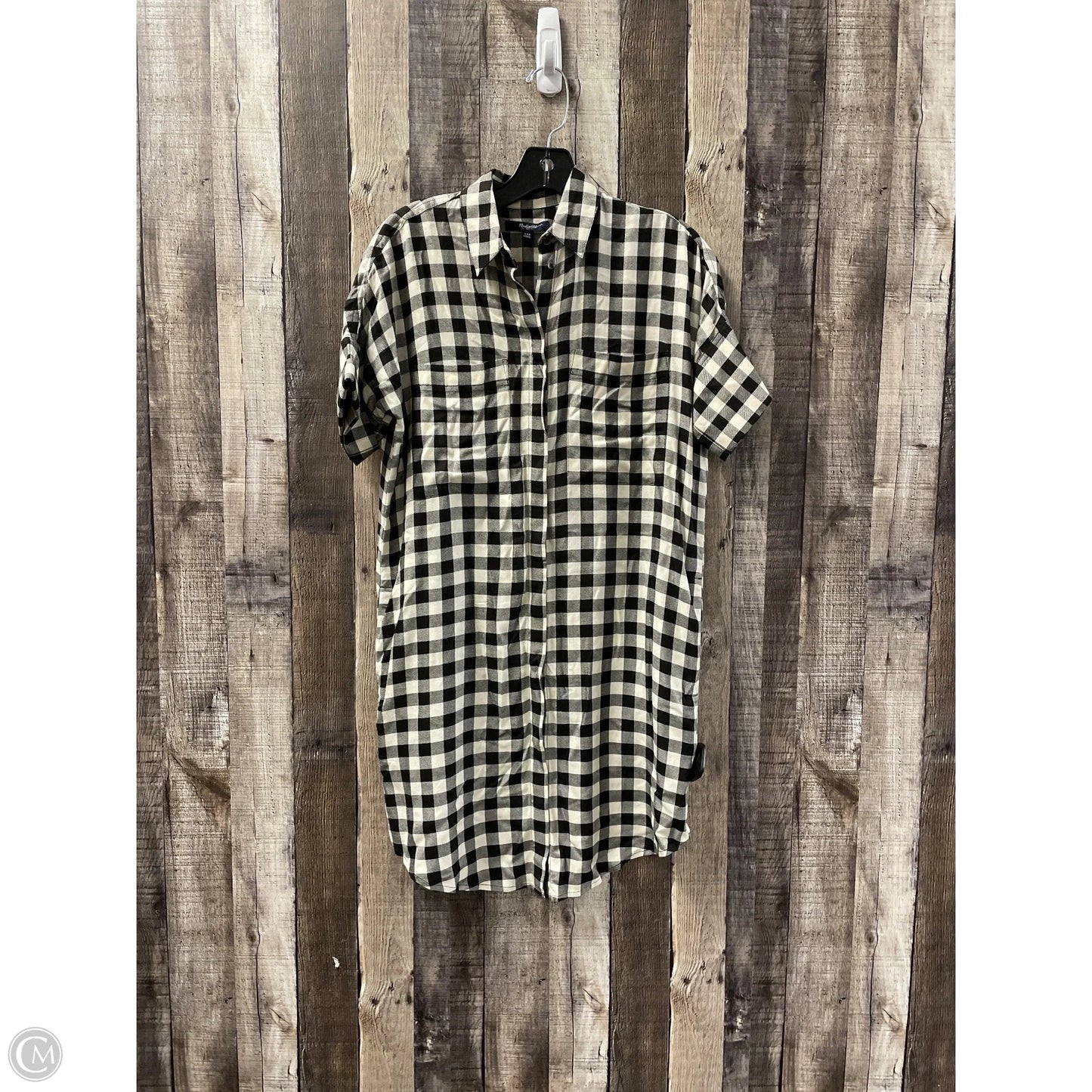 Dress Casual Short By Madewell In Black & Cream, Size: Xxs