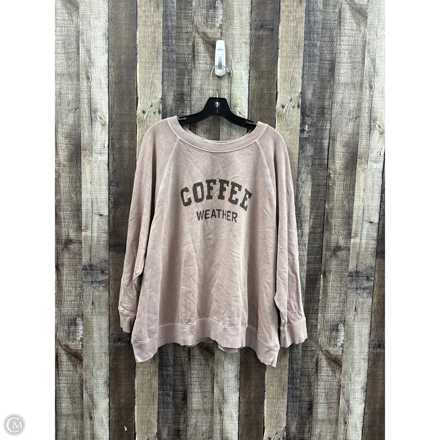 Sweatshirt Crewneck By Old Navy In Tan, Size: 3x