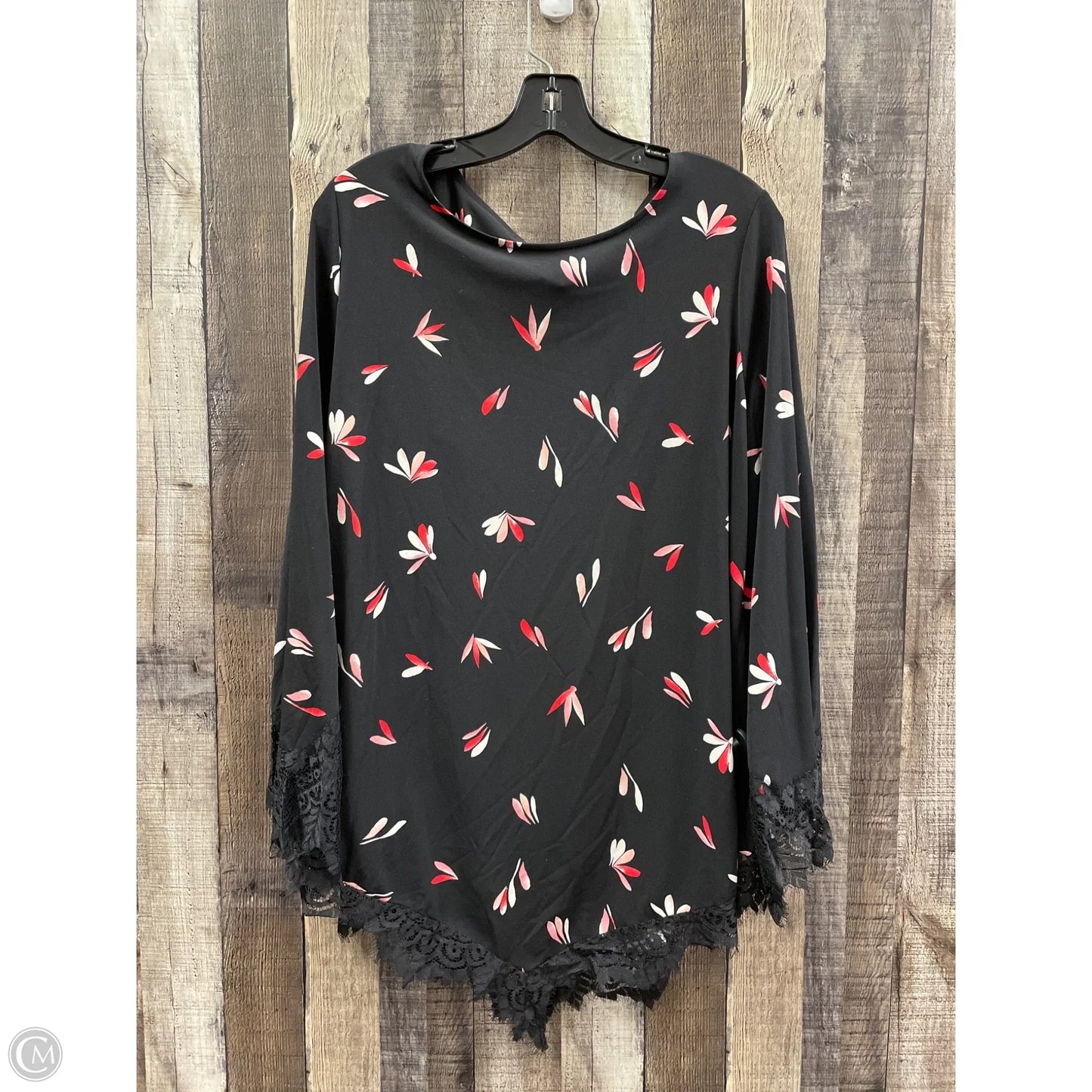 Top Long Sleeve By Alfani In Black, Size: 2x