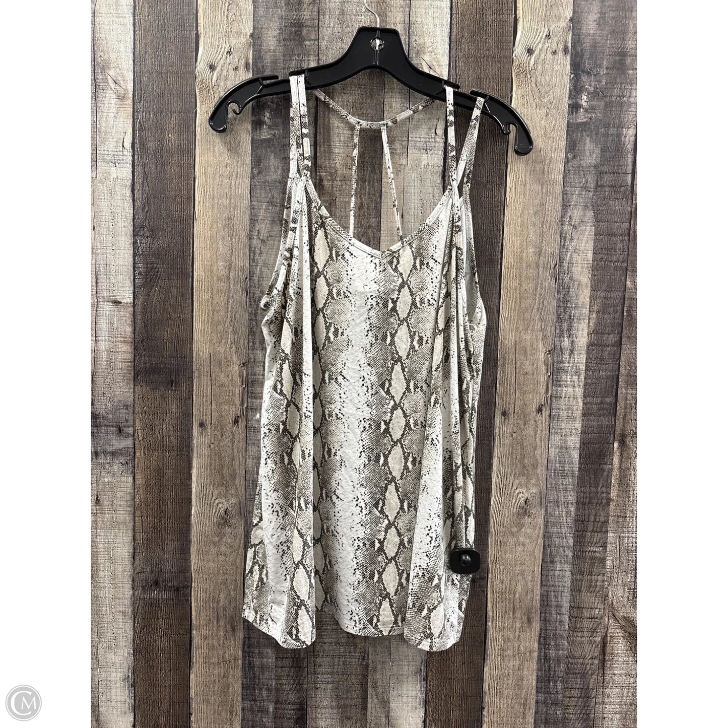 Top Sleeveless By Cme In Snakeskin Print, Size: L