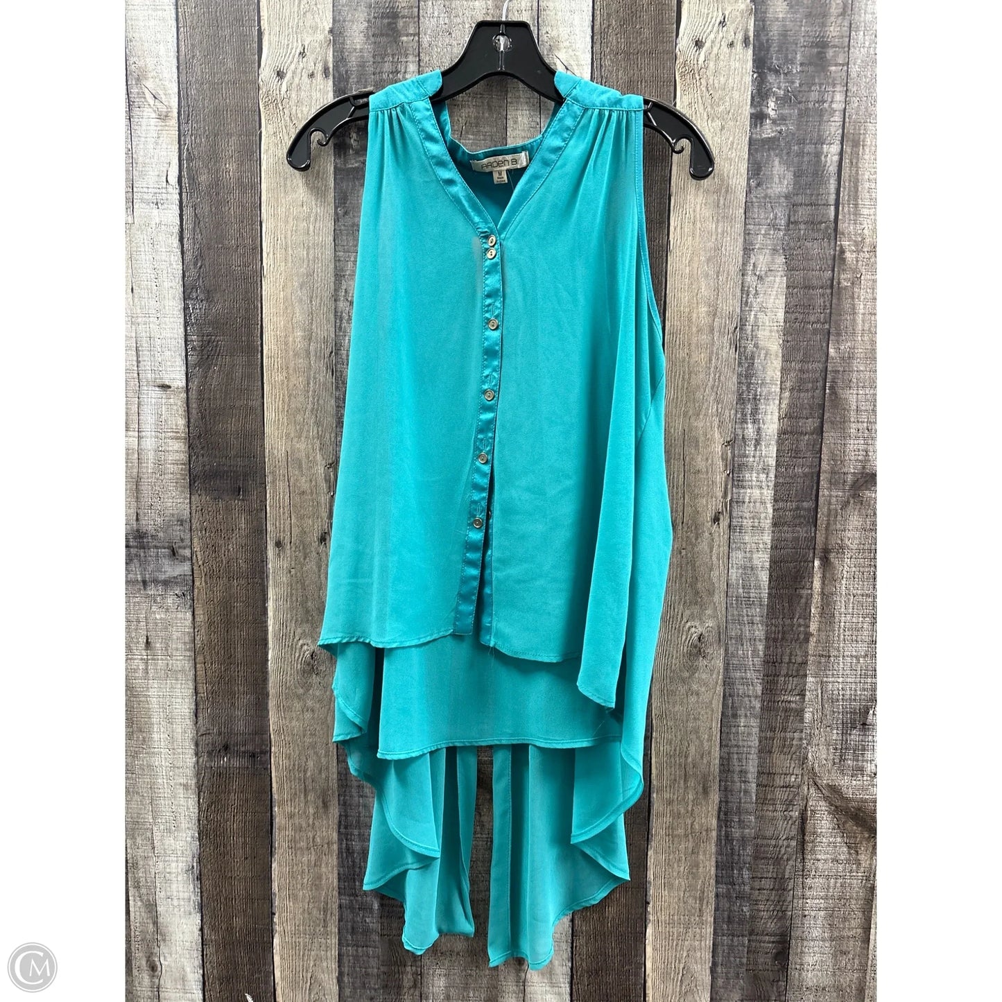 Top Sleeveless By Arden B In Green, Size: M