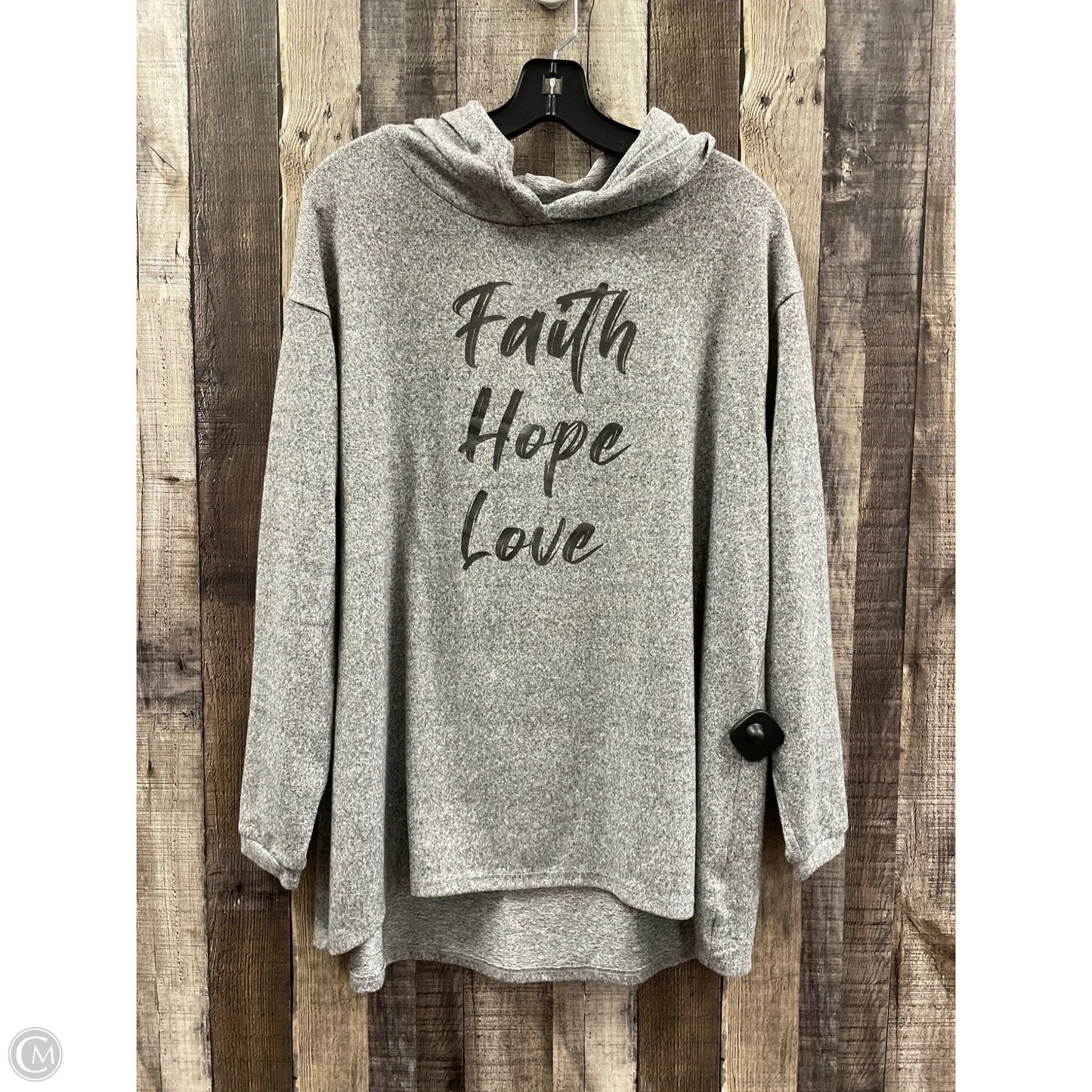 Sweatshirt Hoodie By Cme In Grey, Size: Xxl