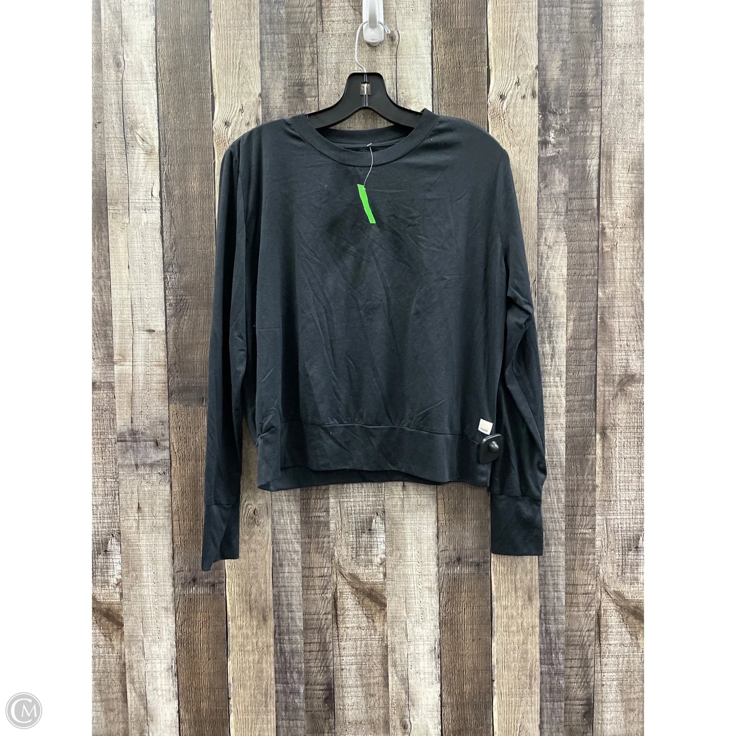 Athletic Top Long Sleeve Crewneck By Vuori In Black, Size: L