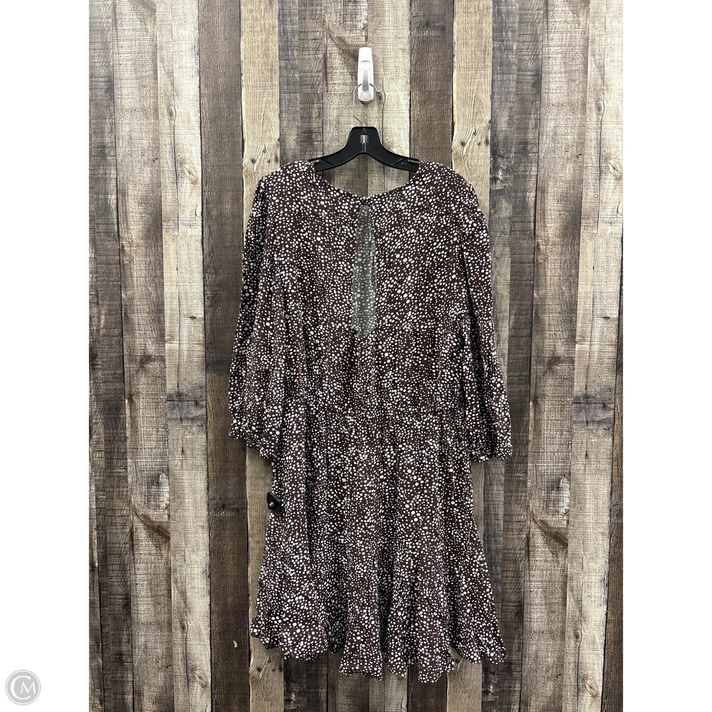 Dress Casual Short By Loft In Brown & White, Size: Xl